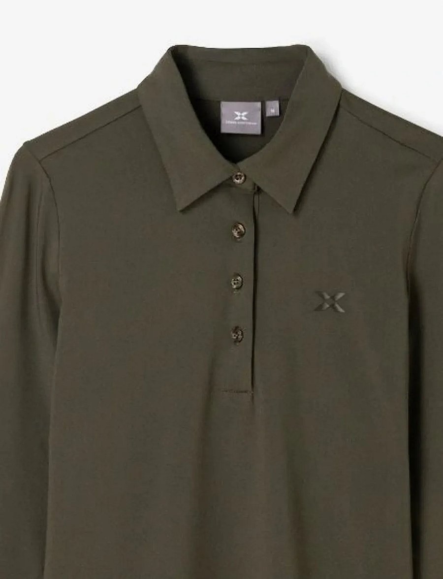 Cross Sportswear - W NIKKI POLOSHIRT - toppe & t-shirts - dark pine - 3