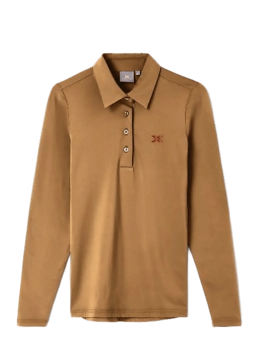 Cross Sportswear - W NIKKI POLOSHIRT - toppe & t-shirts - gold - 1