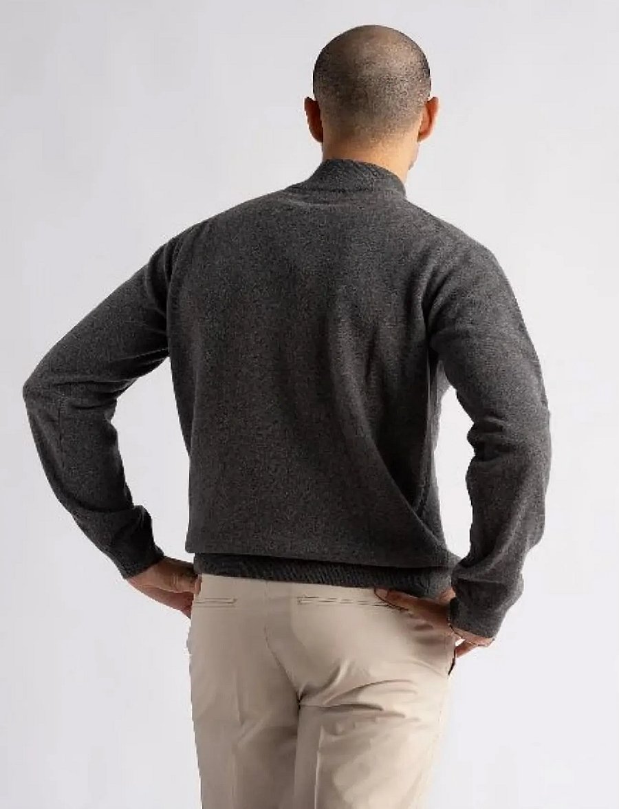 Cross Sportswear - M GORDON IGY2 1/2ZIP - sweatshirts - deep grey melange - 2