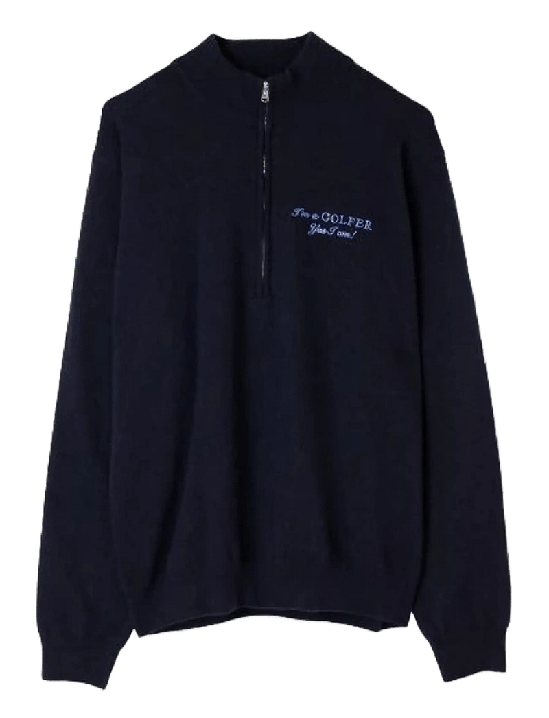 Cross Sportswear - M GORDON IGY2 1/2ZIP - sweatshirts - navy - 1