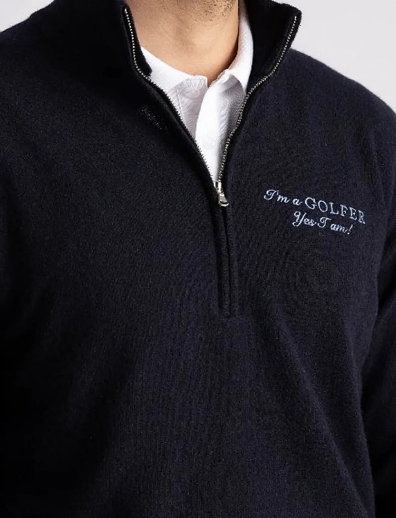 Cross Sportswear - M GORDON IGY2 1/2ZIP - sweatshirts - navy - 0