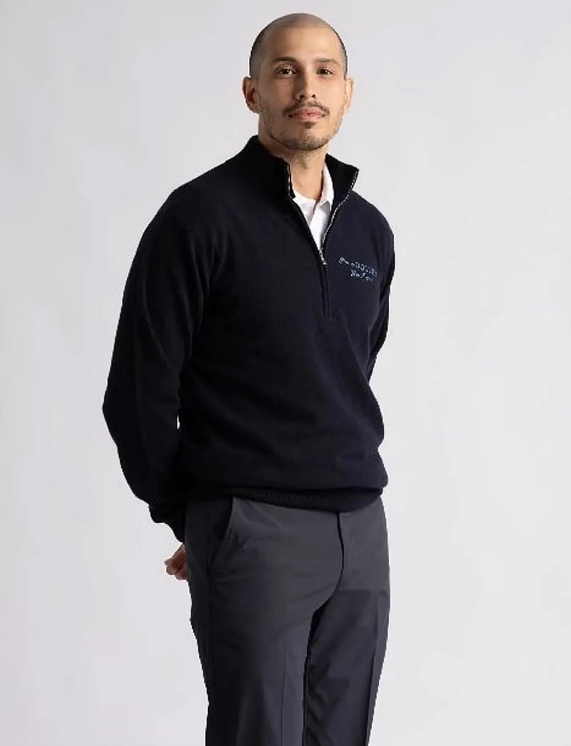 Cross Sportswear - M GORDON IGY2 1/2ZIP - sweatshirts - navy - 2