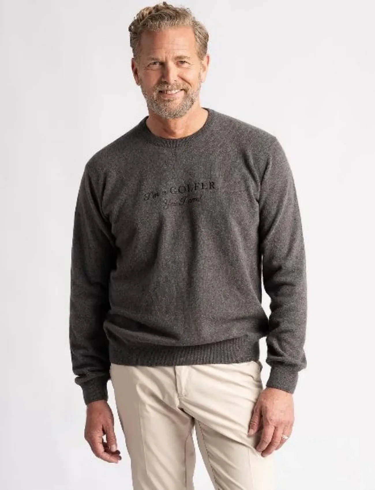 Cross Sportswear M Greg Igy1 Crwnk, L, Grey, Sport Sweatshirts & Hoodies > Sport Knitwear, Herre