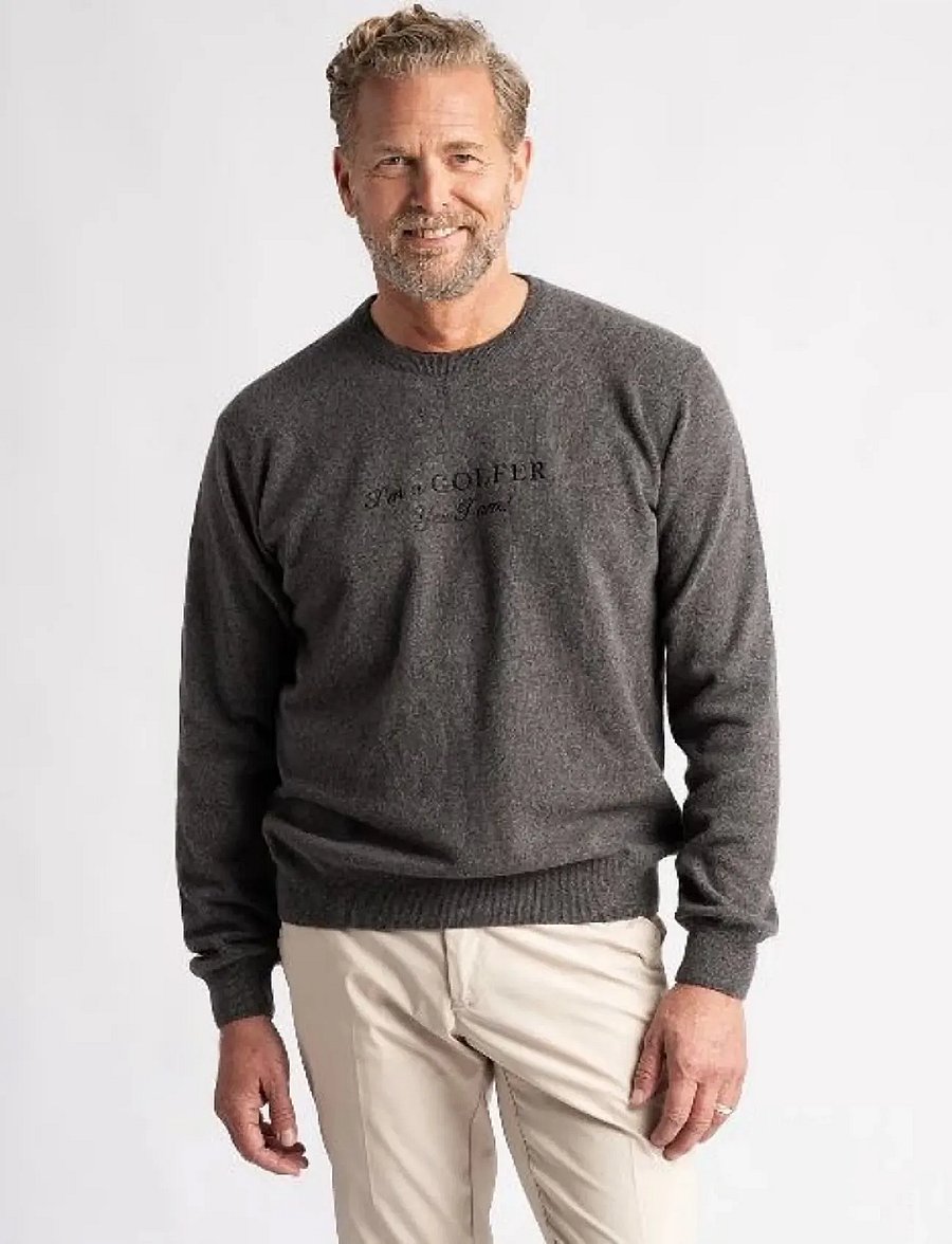 Cross Sportswear - M GREG IGY1 CRWNK - sweatshirts - deep grey melange - 0