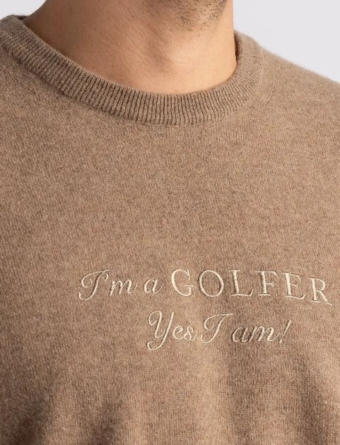 Cross Sportswear M Greg Igy1 Crwnk, L, Brown, Sport Sweatshirts & Hoodies > Sport Knitwear, Herre