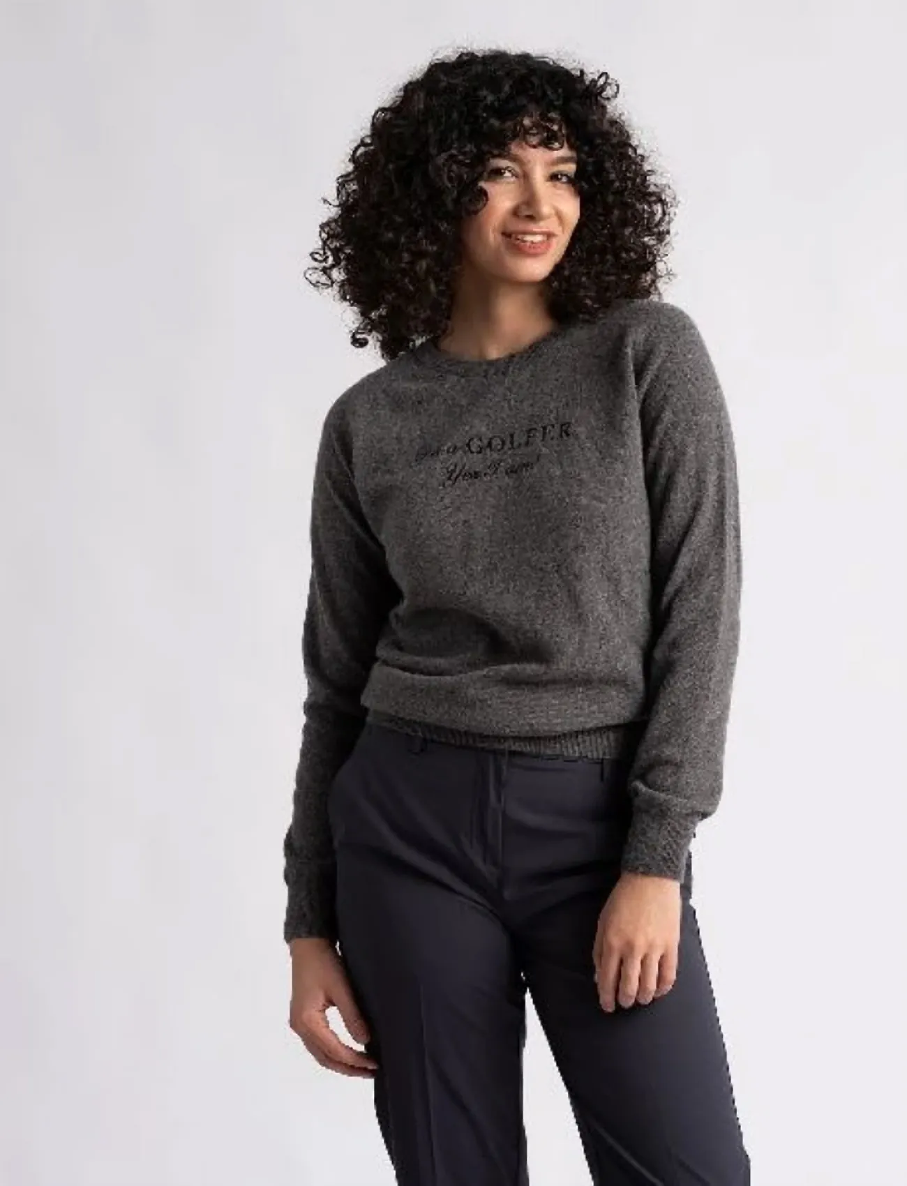 Cross Sportswear - W GILLIAN IGY1 CRWNK - habits tricotés - deep grey melange - 3