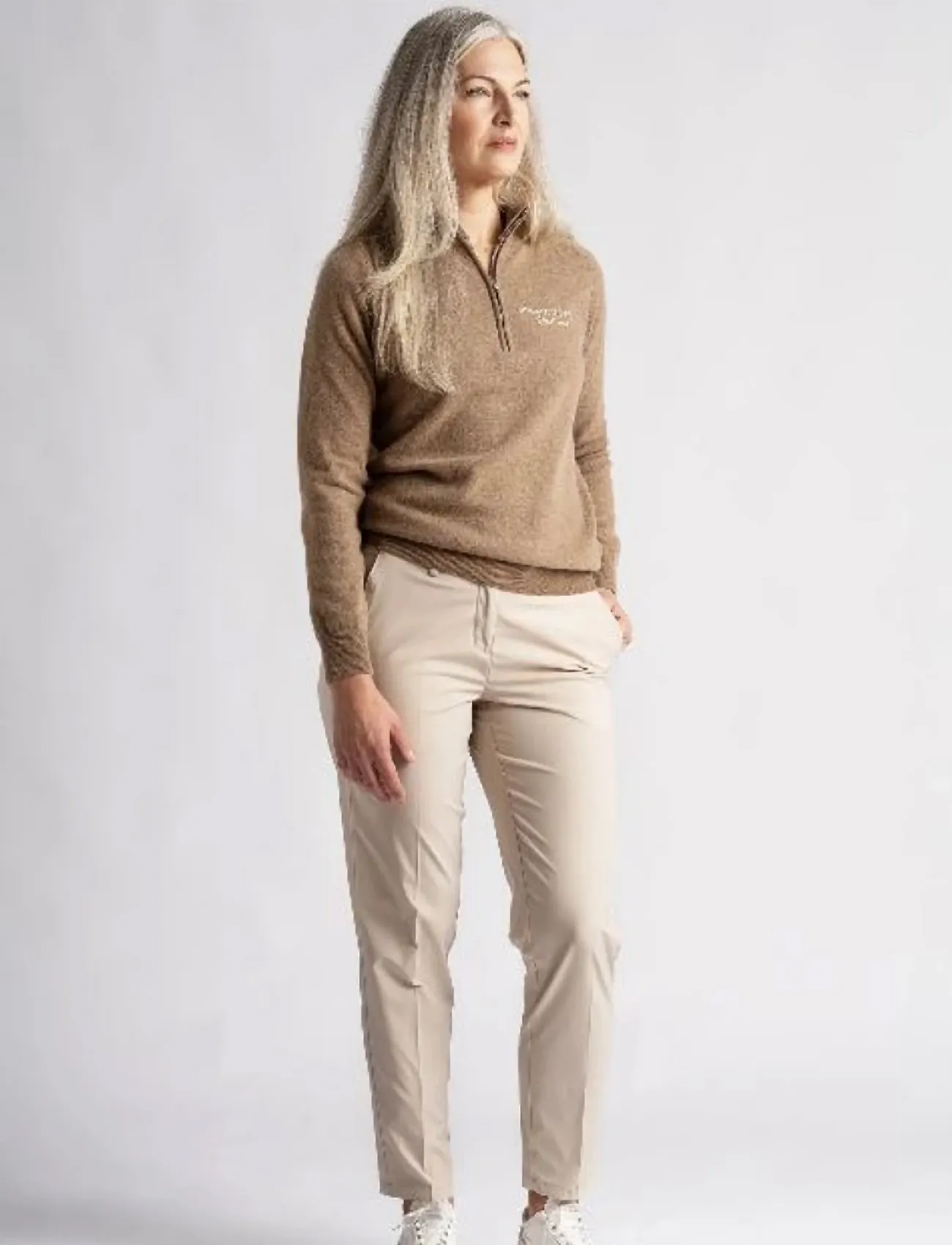 Cross Sportswear - W GRETA IGY2 1/2 ZIP - sweatshirts - mole - 2