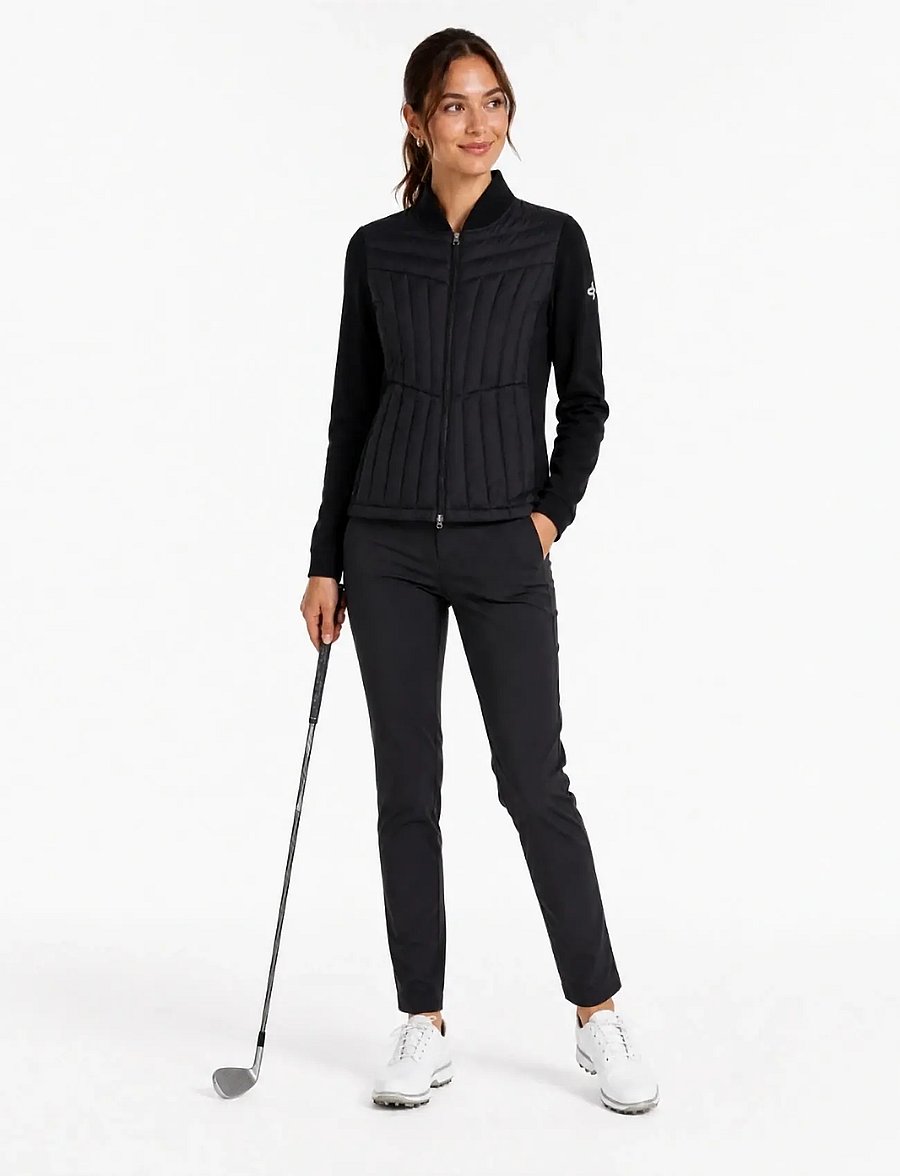 Cross Sportswear - W HYBRID JACKET - golfjackor - black - 3