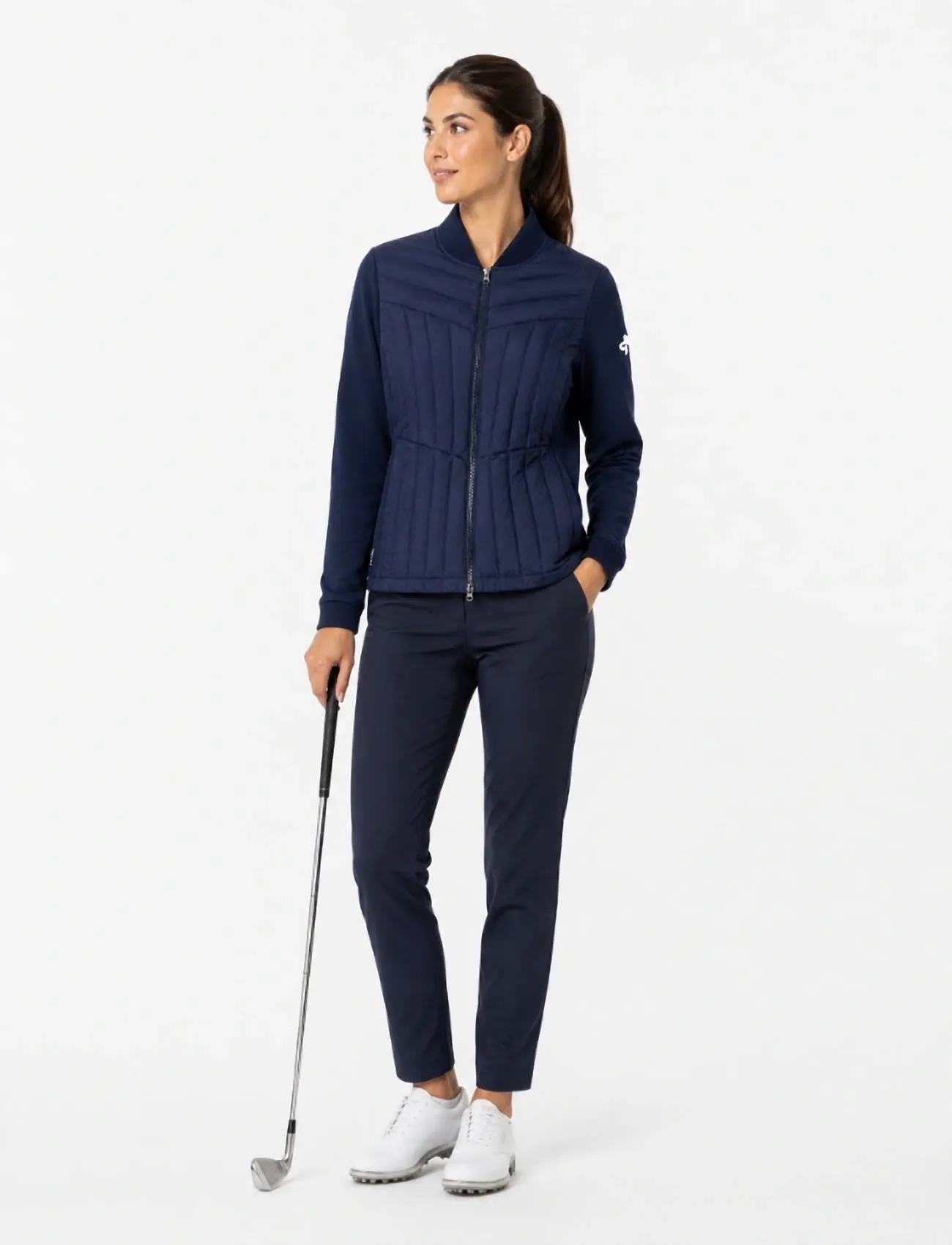 Cross Sportswear W Hybrid Jacket, S, Navy, Sport Jackets > Sport Golf Jackets, Dame