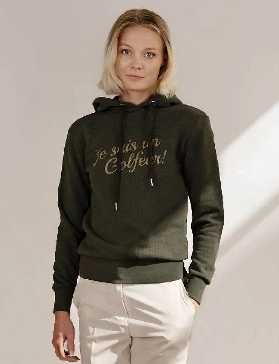Cross Sportswear - W SARAH JSG2 HOODIE - sweatshirts - green melange - 0
