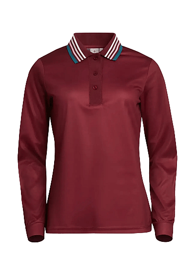 W Stripe Polo Ls - Poloer