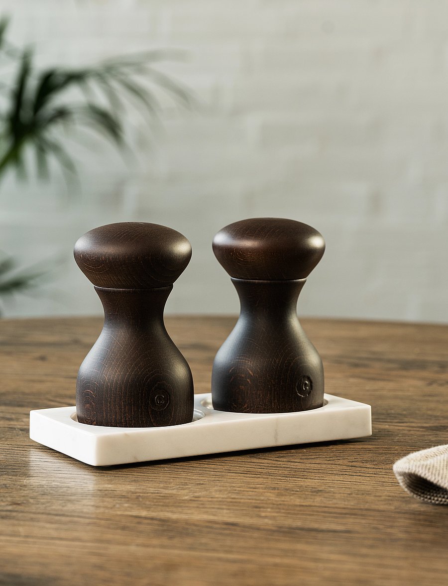CrushGrind - TABLETOPPER - spice grinders - white marble - 0