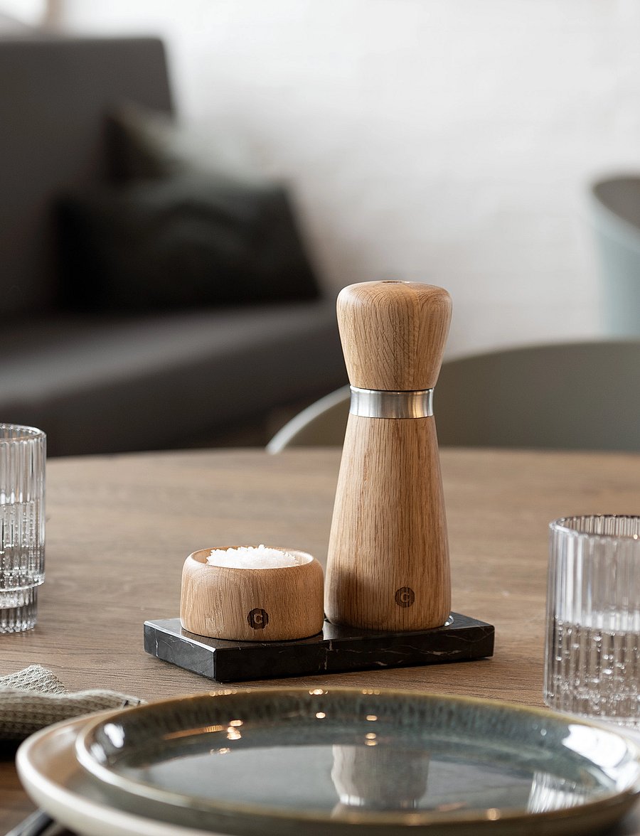 CrushGrind - VIK SALT JAR - suola- & pippurisirottimet - oak - 2