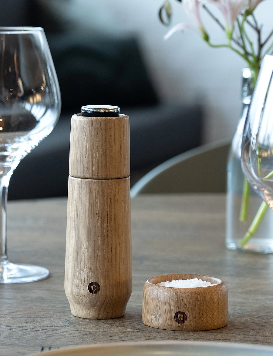 CrushGrind - VIK SALT JAR - suola- & pippurisirottimet - oak - 3
