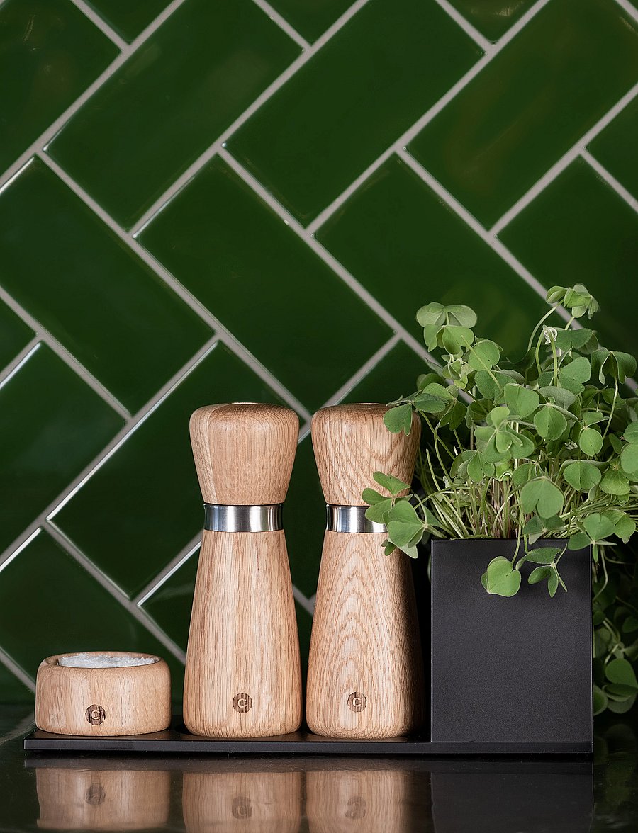 CrushGrind - VIK SALT JAR - suola- & pippurisirottimet - oak - 4