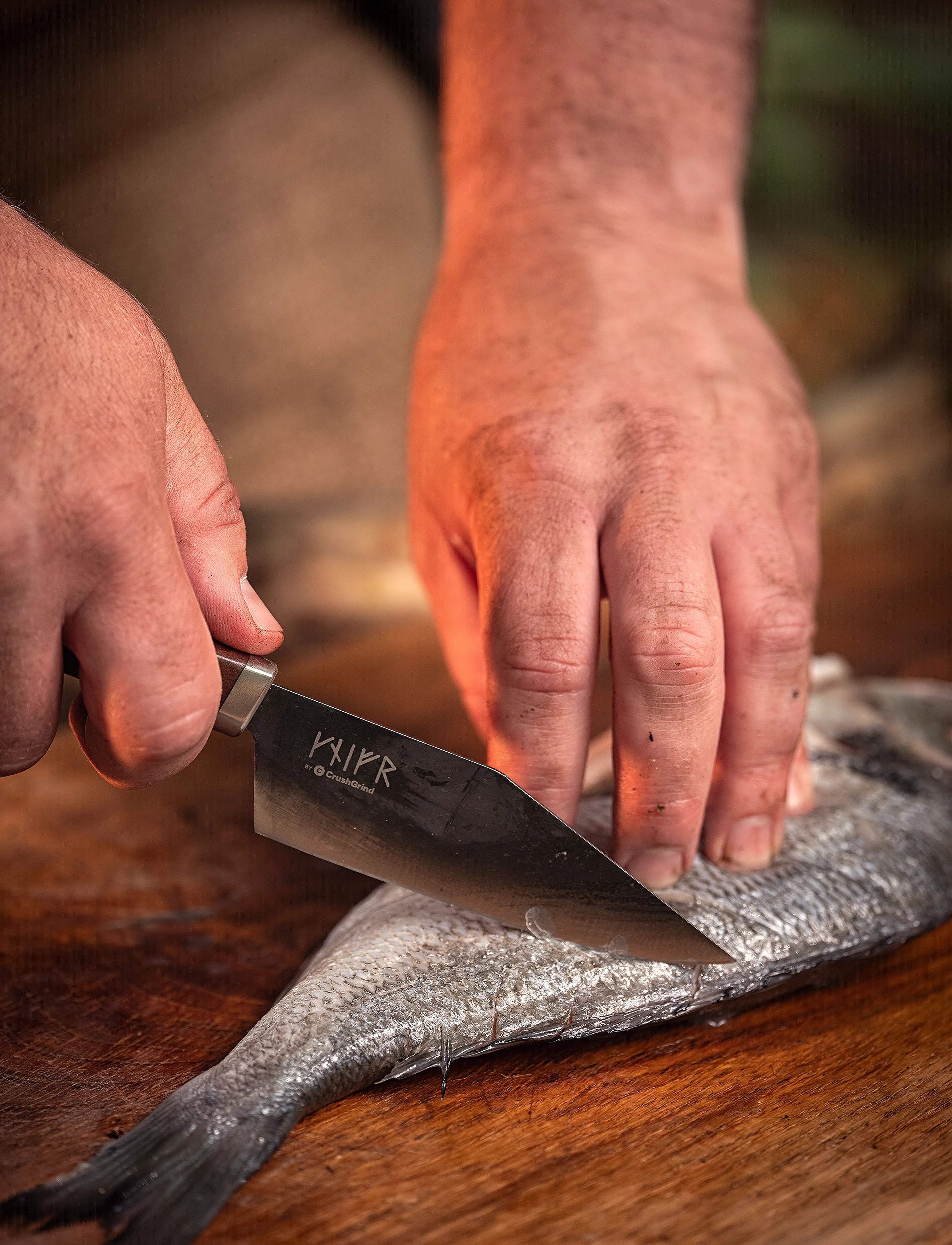 CrushGrind Viking Skjal Urtekniv, L:11 cm, Knives & Accessories, Braun - Peeling Knifes, Homeware