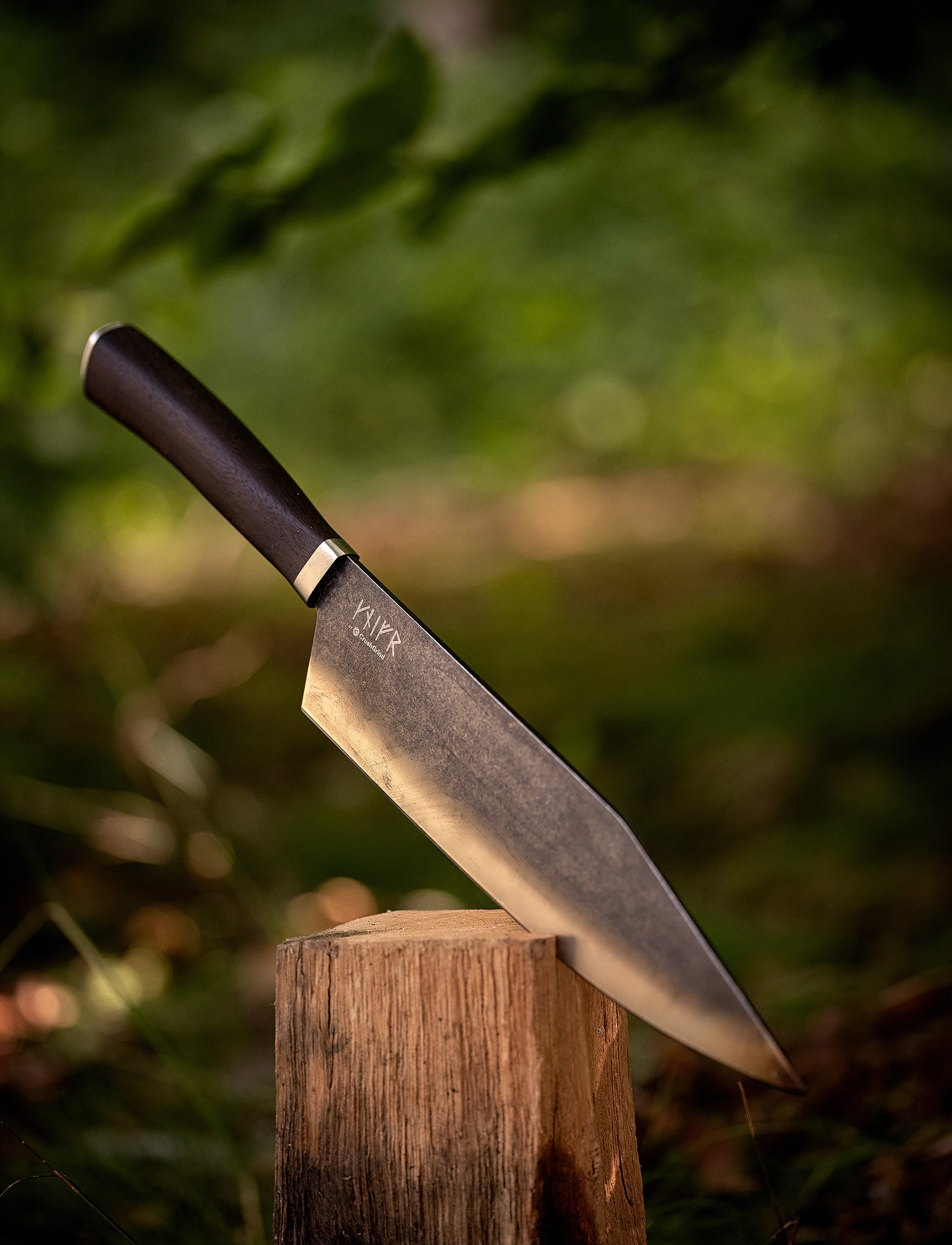 CrushGrind - VIKING Shield Maidens Utillity Knife - kochmesser - brown - 3