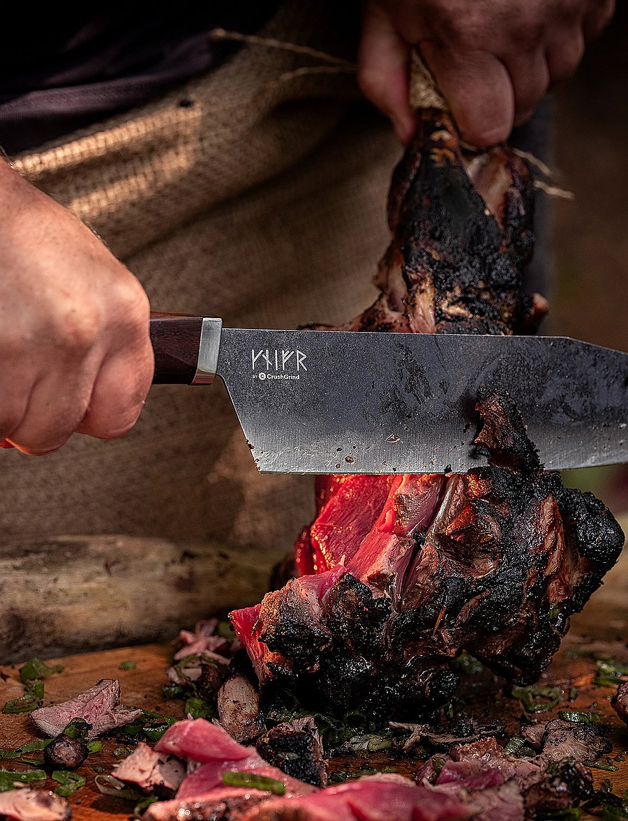 CrushGrind - VIKING Ragner Chef Knife - kochmesser - brown - 0