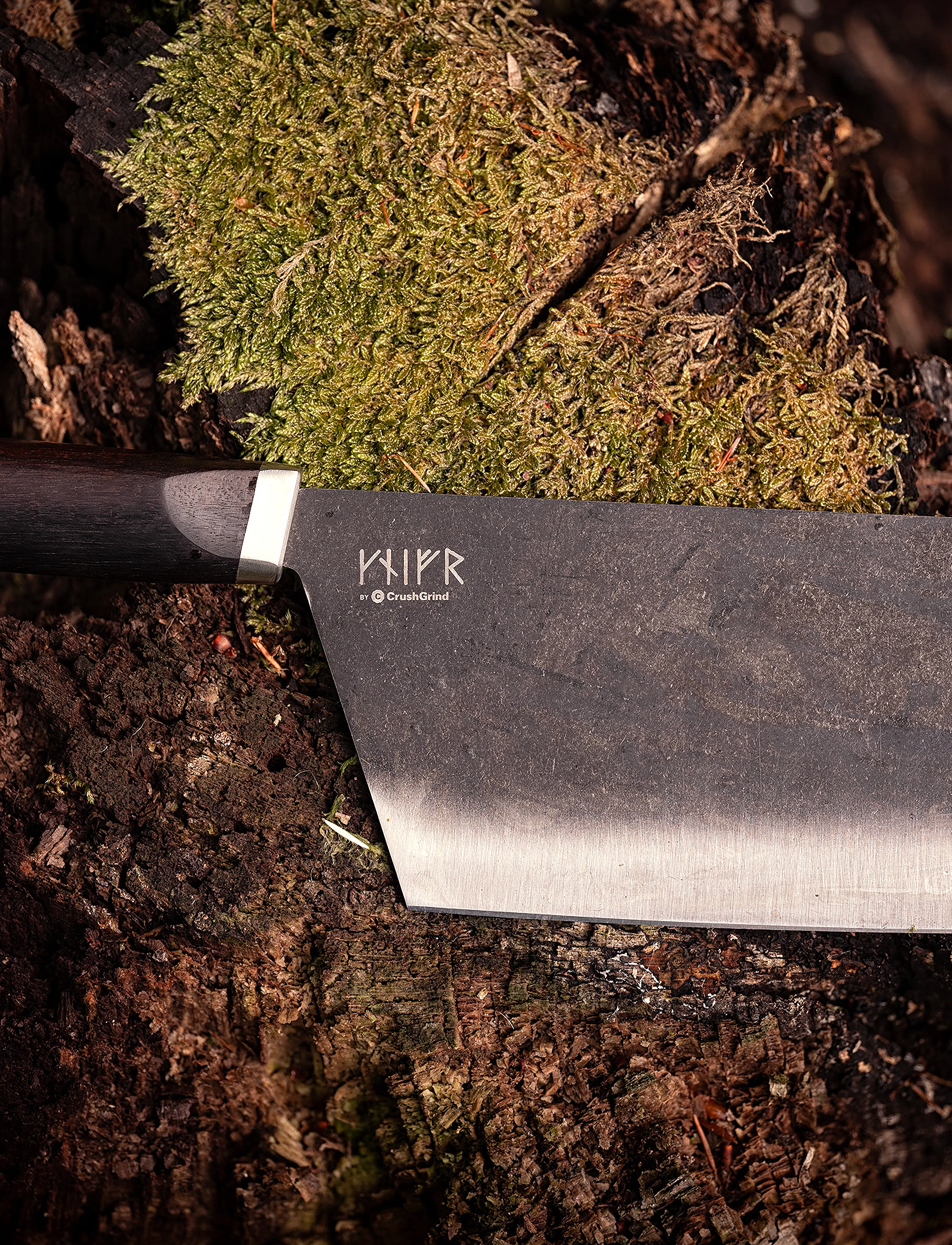 CrushGrind Viking Kattegat Kniv, L:22 cm, Knives & Accessories, Braun - Santoku Knives, Homeware