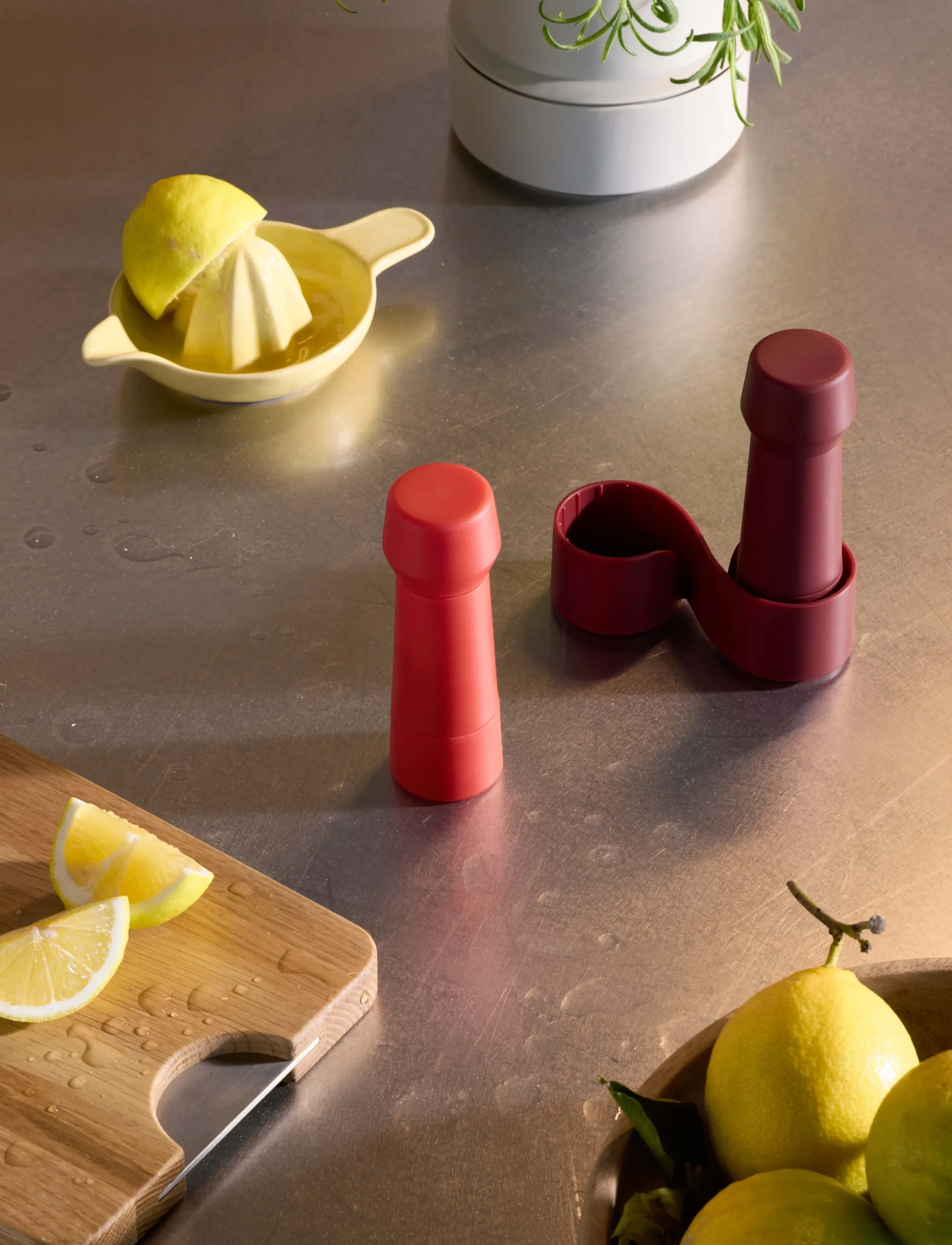 CrushGrind Amsterdam To-Go, Salt Og Peber Sæt Med Holder, 13 cm, Grinders, Rot - & Pepper Shakers, Homeware