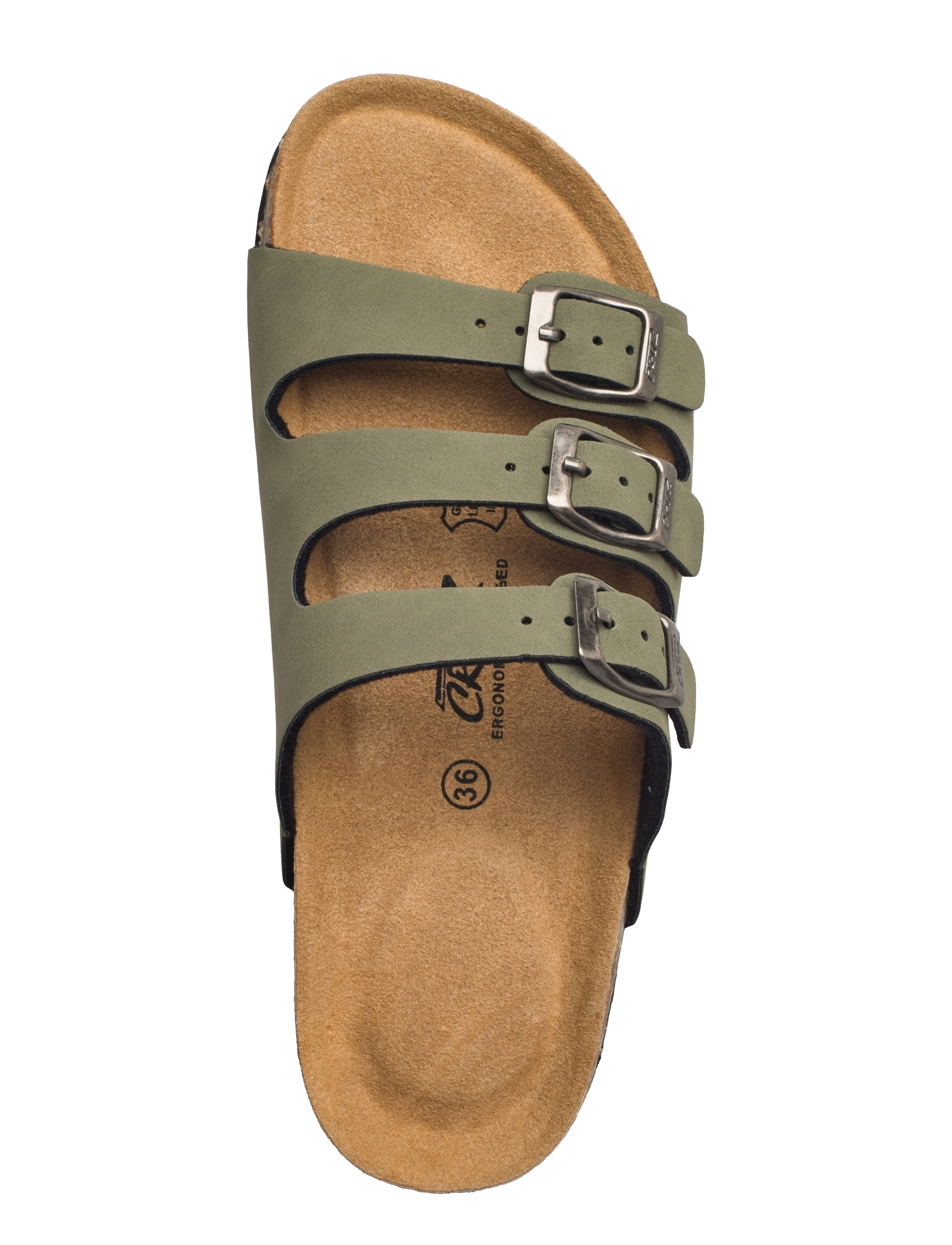 Cruz - Santa W Cork Sandals - deep lichen green - 3