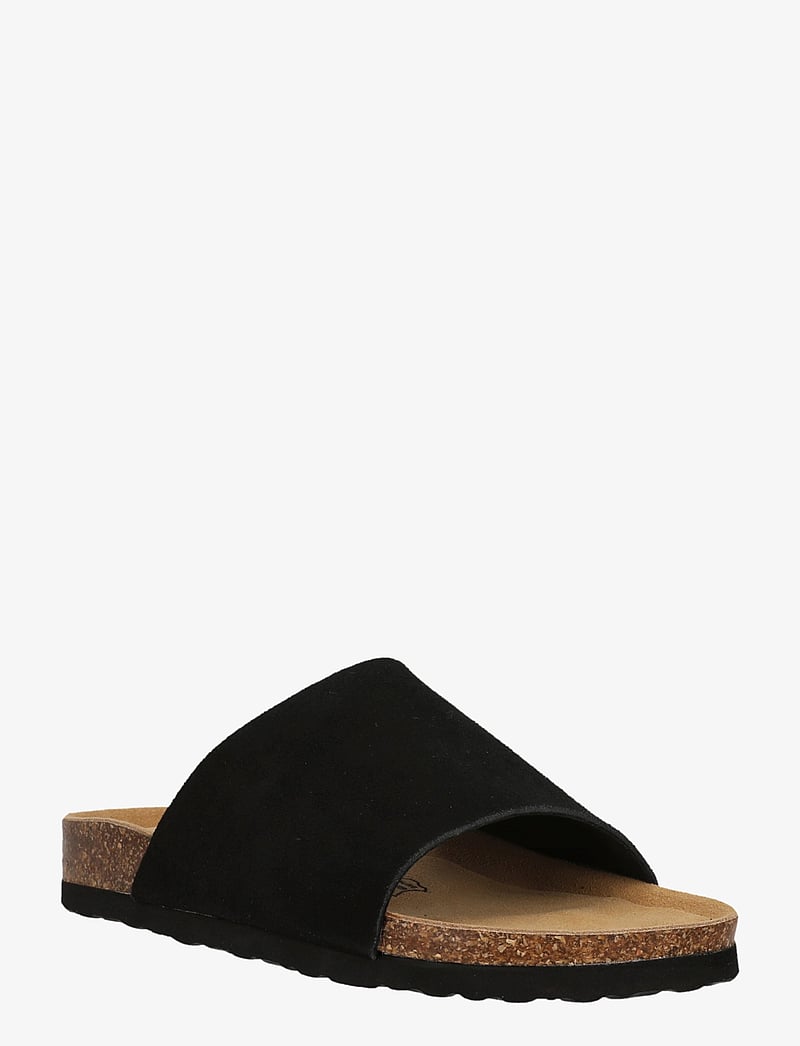 Cruz - Amarante W Leather Cork Sandal - sandaler & tofflor - black - 0