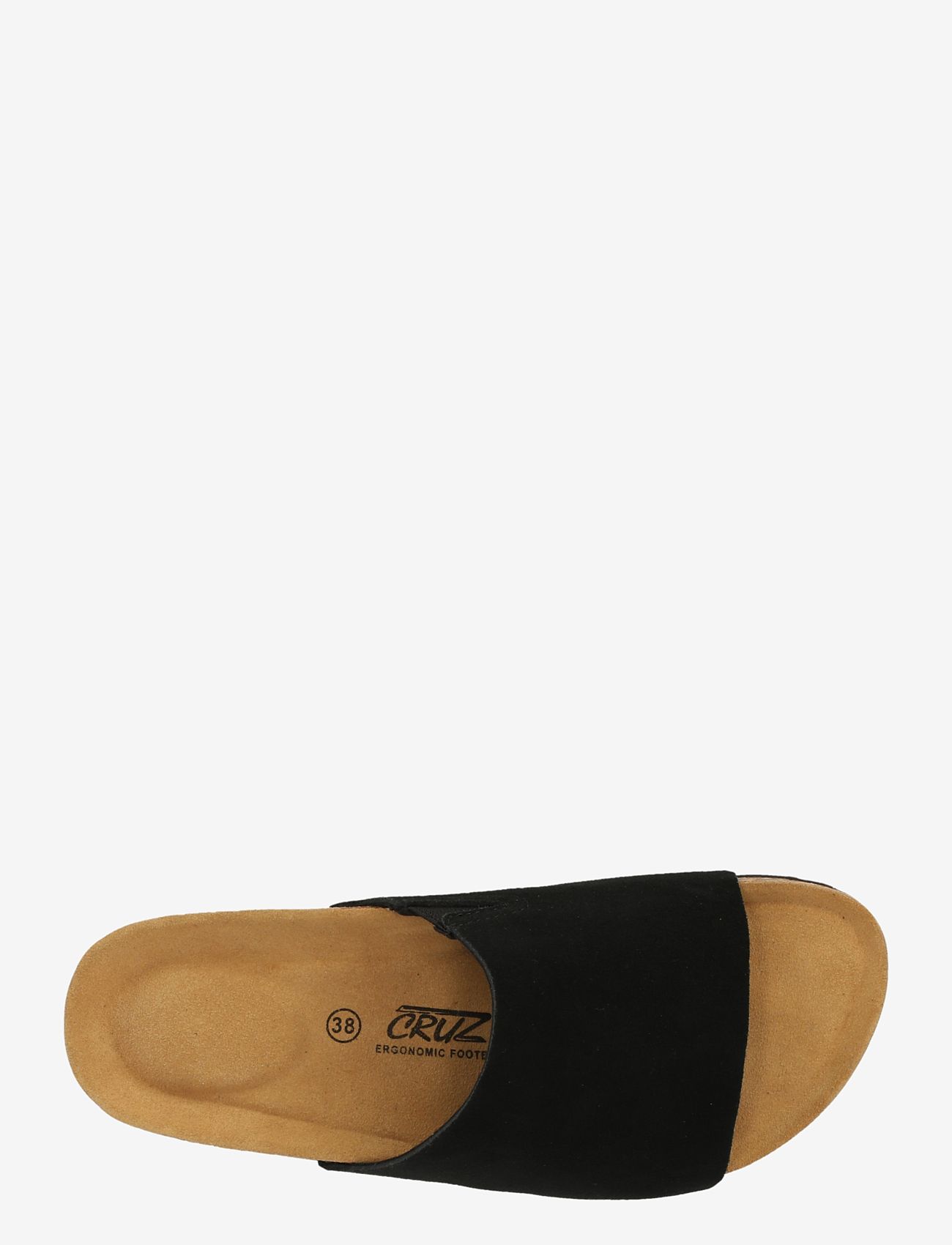 Cruz - Amarante W Leather Cork Sandal - lässige sandalen - black - 5