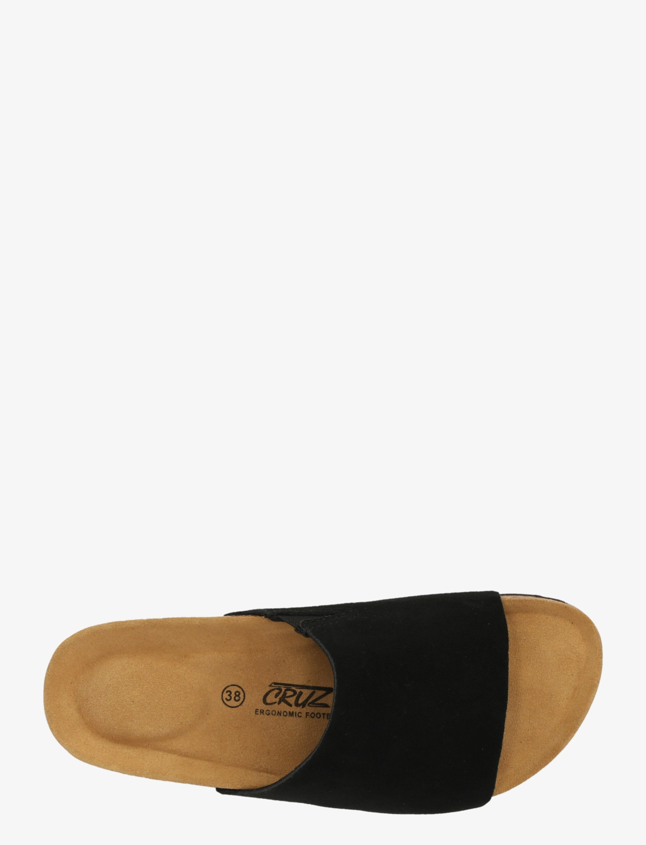 Cruz - Amarante W Leather Cork Sandal - casual sandals - black - 5