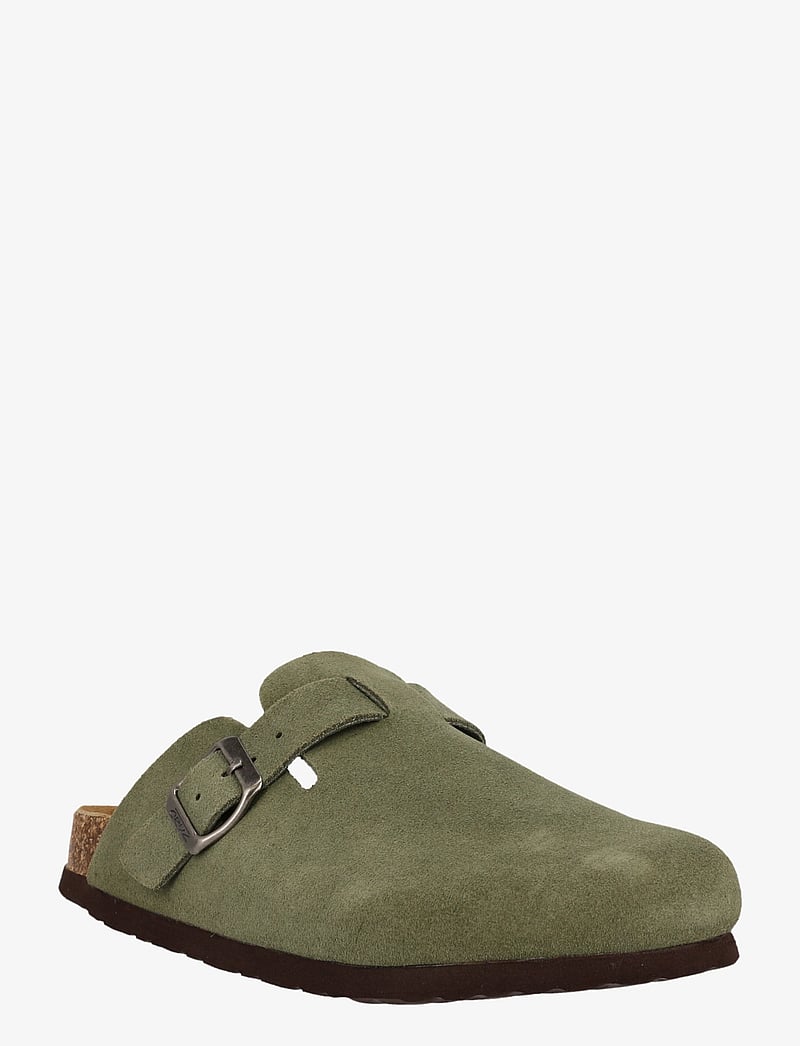 Cruz - Corwin Leather Cork Clog - sandaler & tøfler - deep lichen green - 0