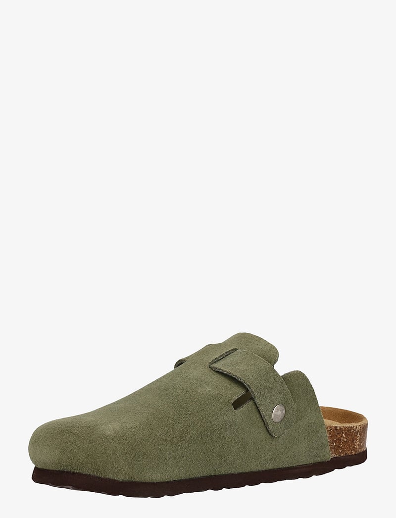 Cruz - Corwin Leather Cork Clog - sandaler & tøfler - deep lichen green - 3