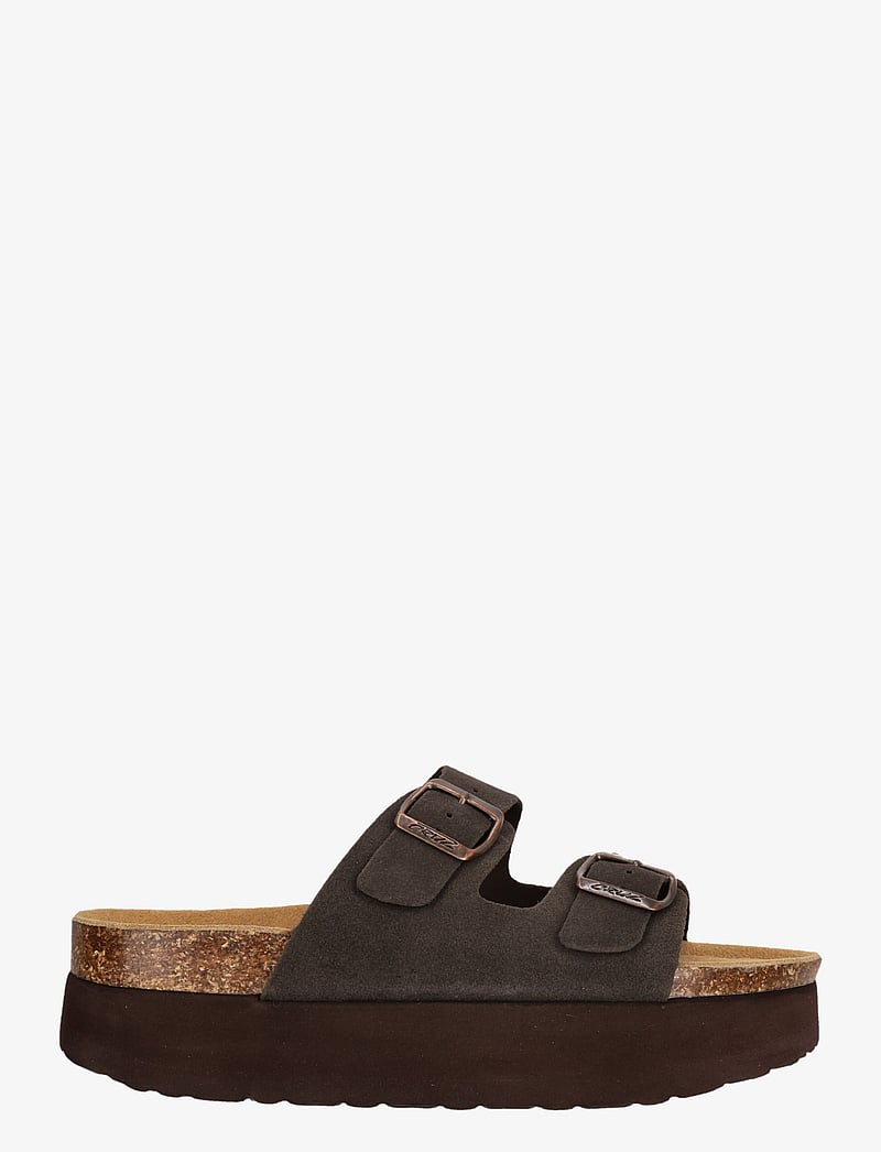 Cruz - Gaze W Leather Chunky Cork Sandal - sandały na co dzień - chocolate brown - 1