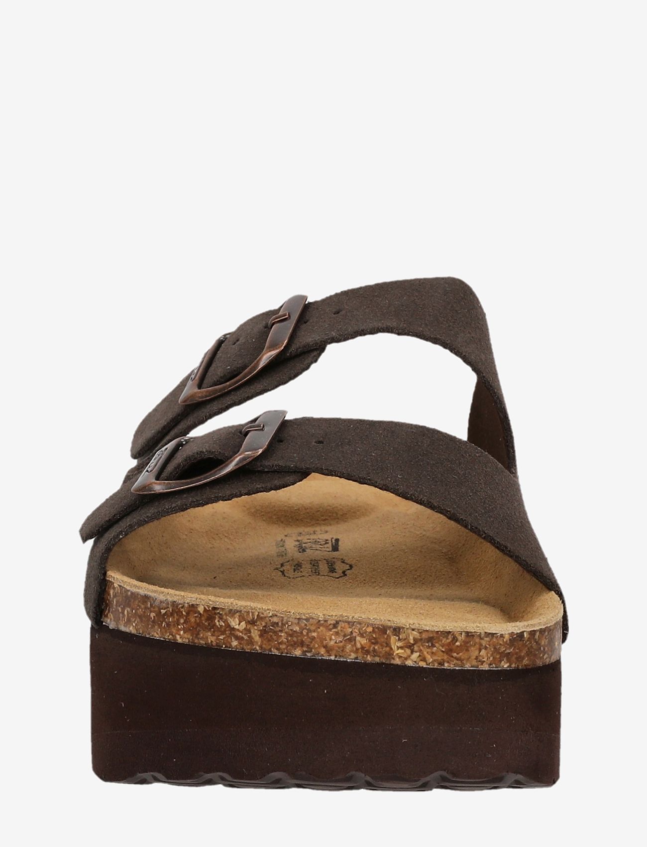 Cruz - Gaze W Leather Chunky Cork Sandal - sandaler & tøfler - chocolate brown - 2
