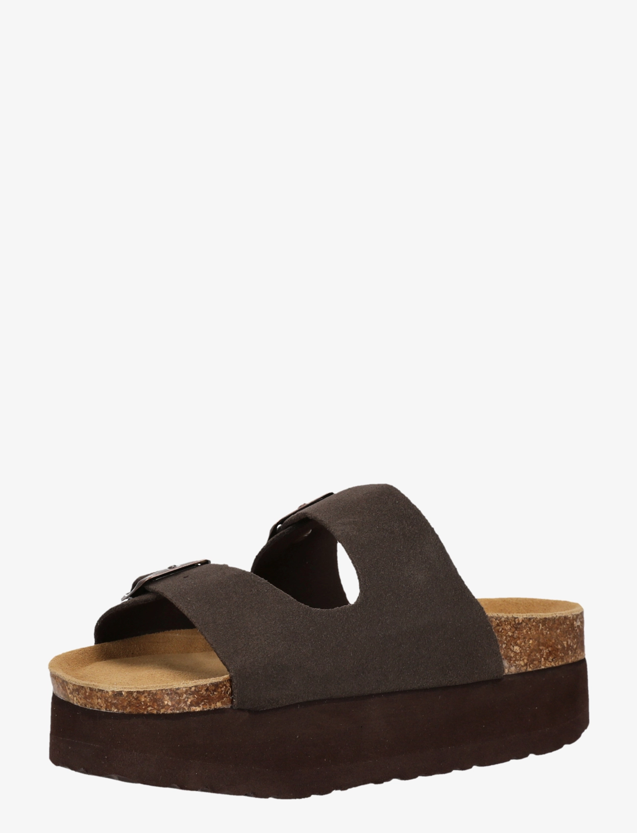 Cruz - Gaze W Leather Chunky Cork Sandal - lässige sandalen - chocolate brown - 3