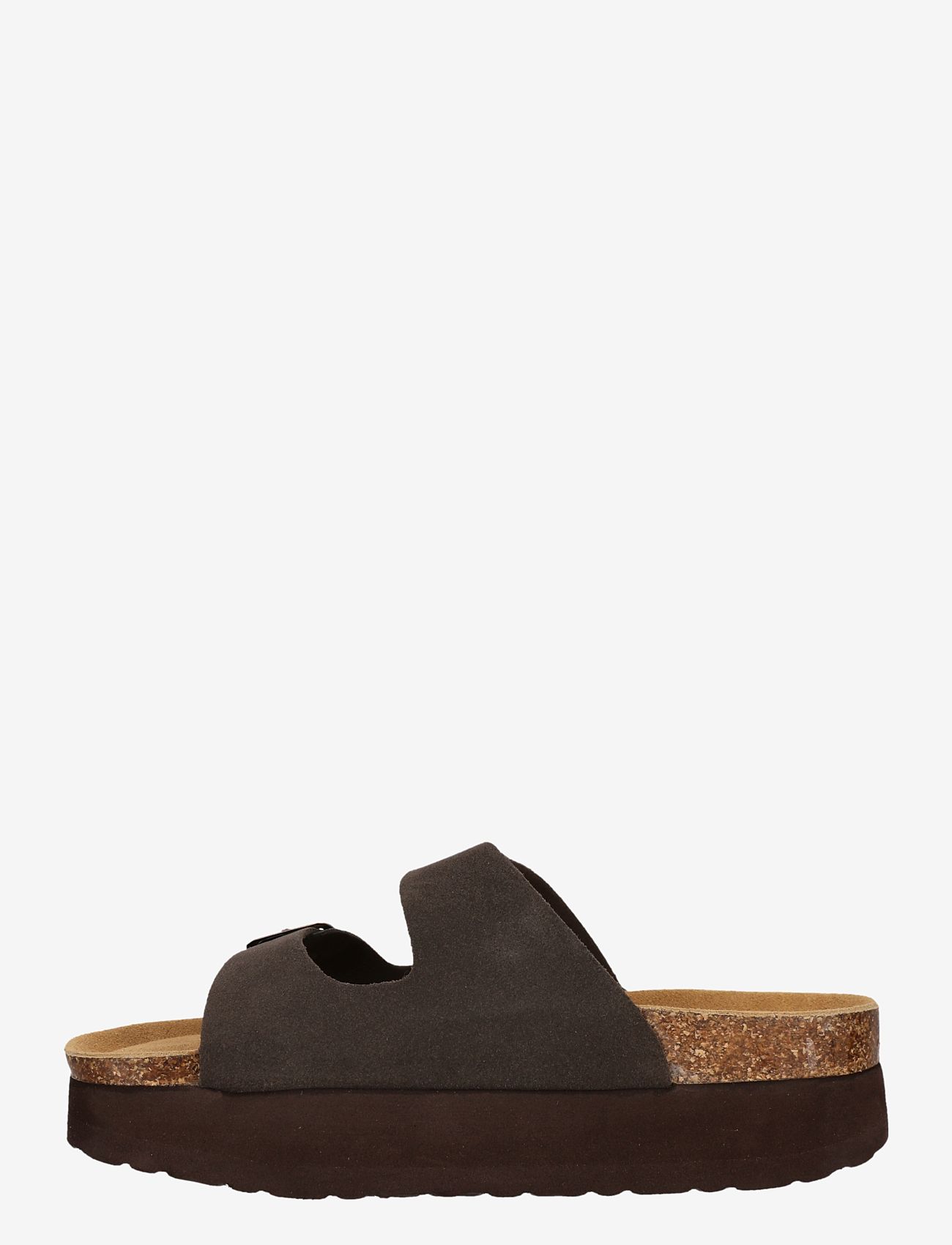 Cruz - Gaze W Leather Chunky Cork Sandal - sandaler & tøfler - chocolate brown - 4