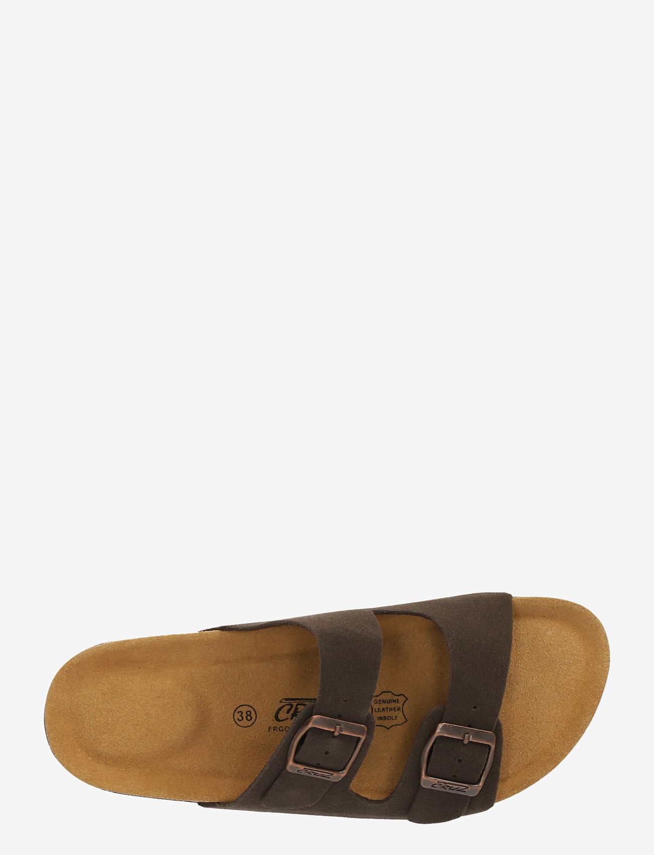 Cruz - Gaze W Leather Chunky Cork Sandal - sandaler & tøfler - chocolate brown - 5
