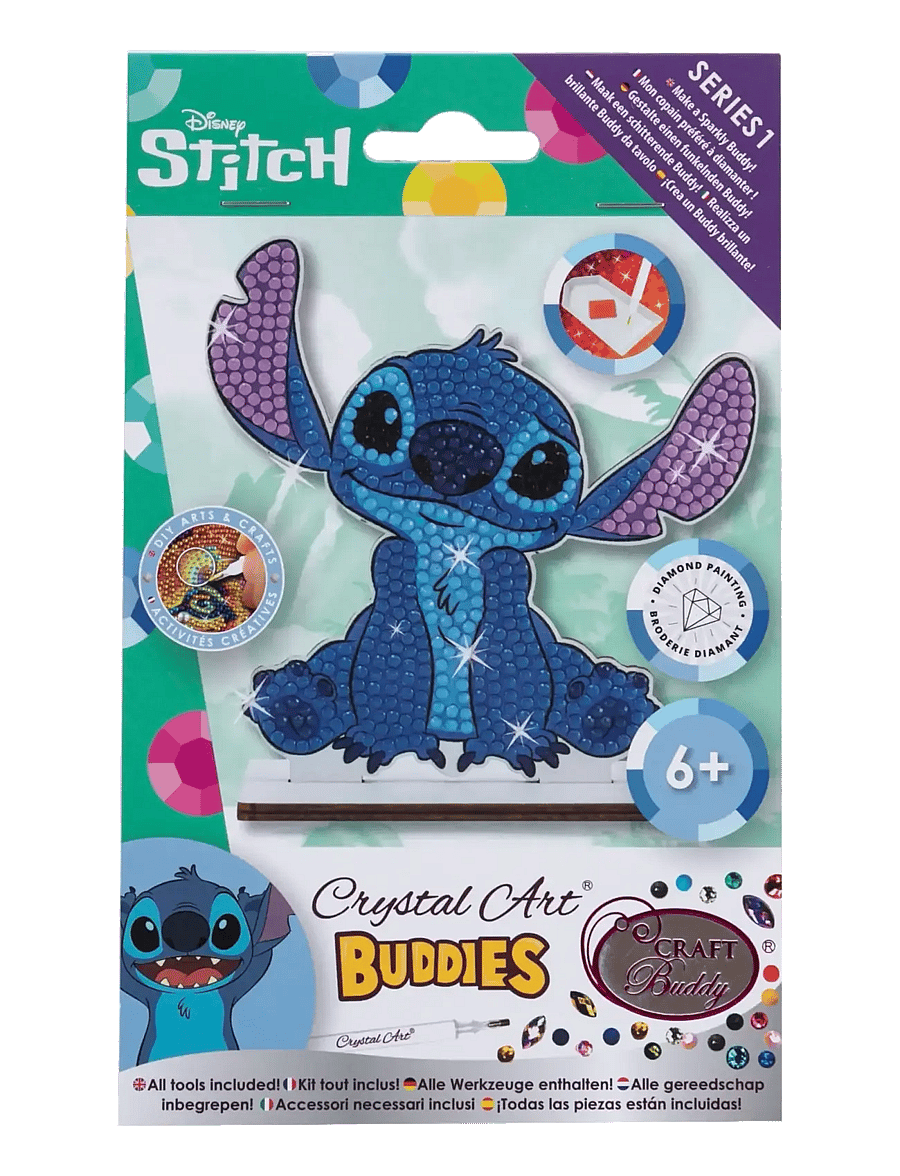 Crystal Art - Stitch, Crystal Art Buddies - pysselset - blue - 2