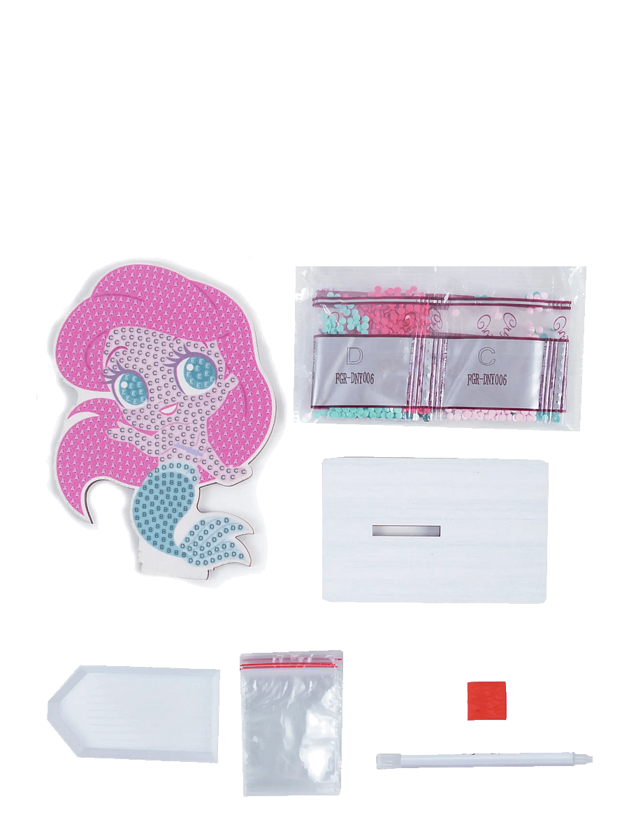 Crystal Art - Little Mermaid, Crystal Art Buddies - föndursett - pink - 1