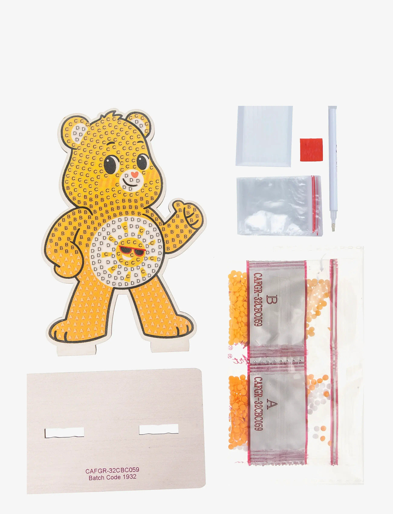 Crystal Art - Funshine Bear, Crystal Art Buddy - kreasæt - yellow - 1