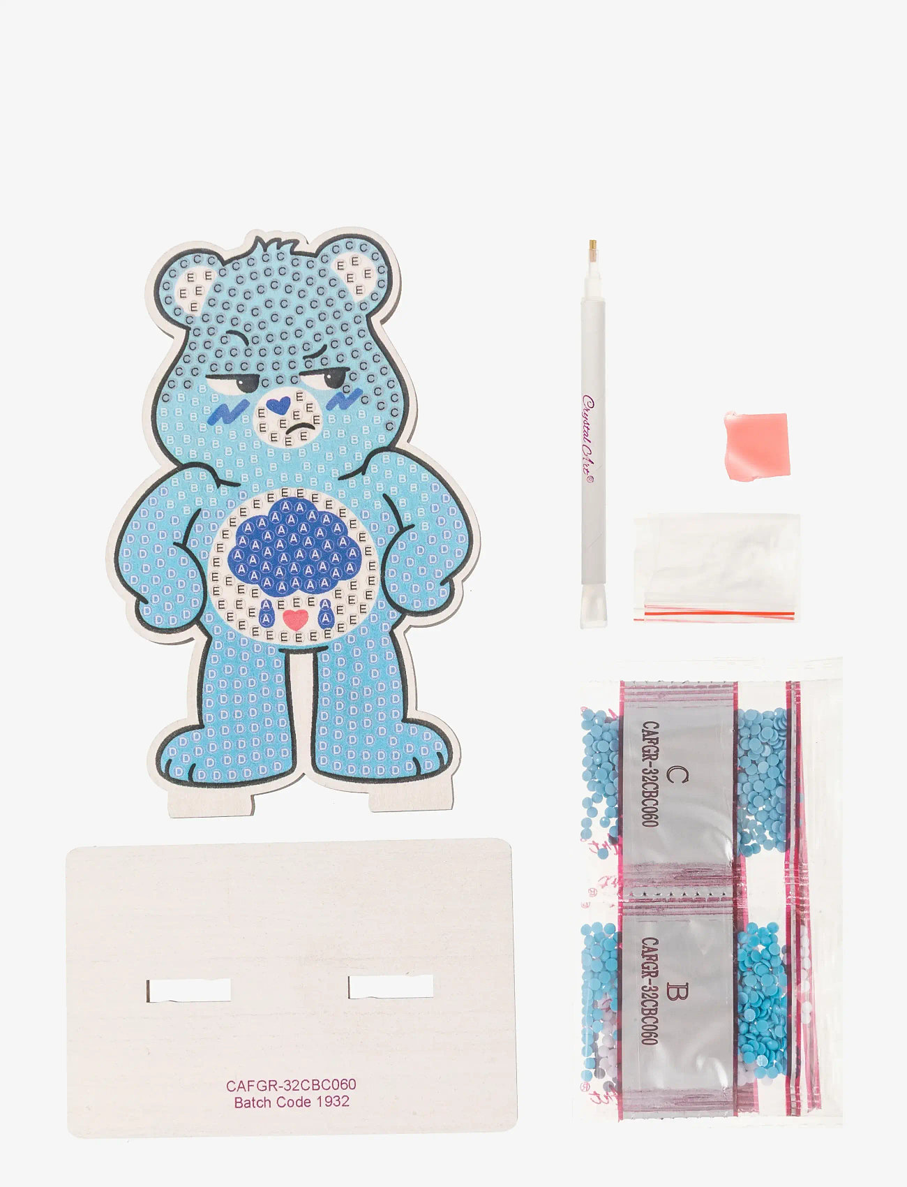 Crystal Art - Grumpy Bear, Crystal Art Buddy - kreasæt - blue - 1