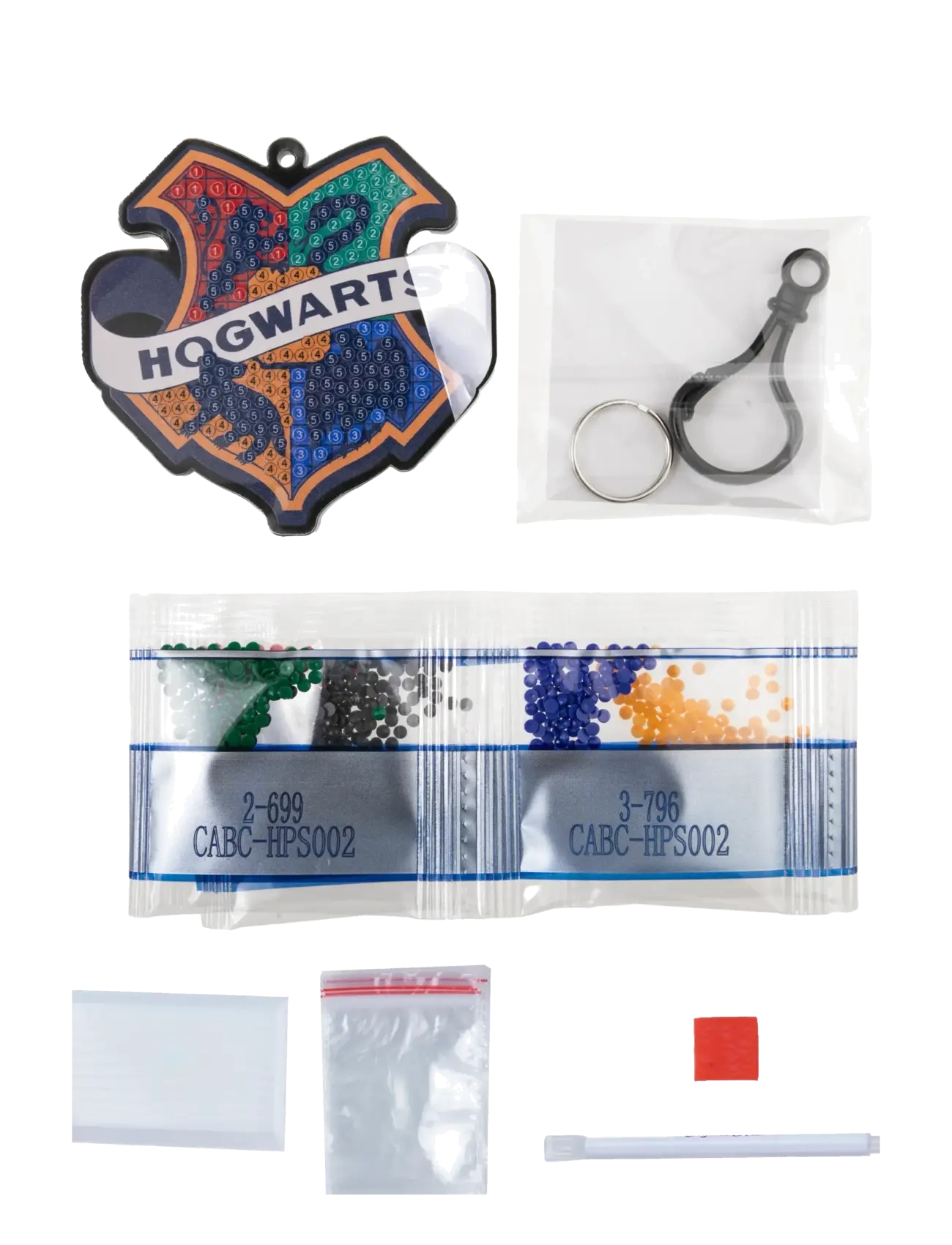 Crystal Art - Hogwarts Badge, Crystal Art Bag Charms - kreasæt - black - 1