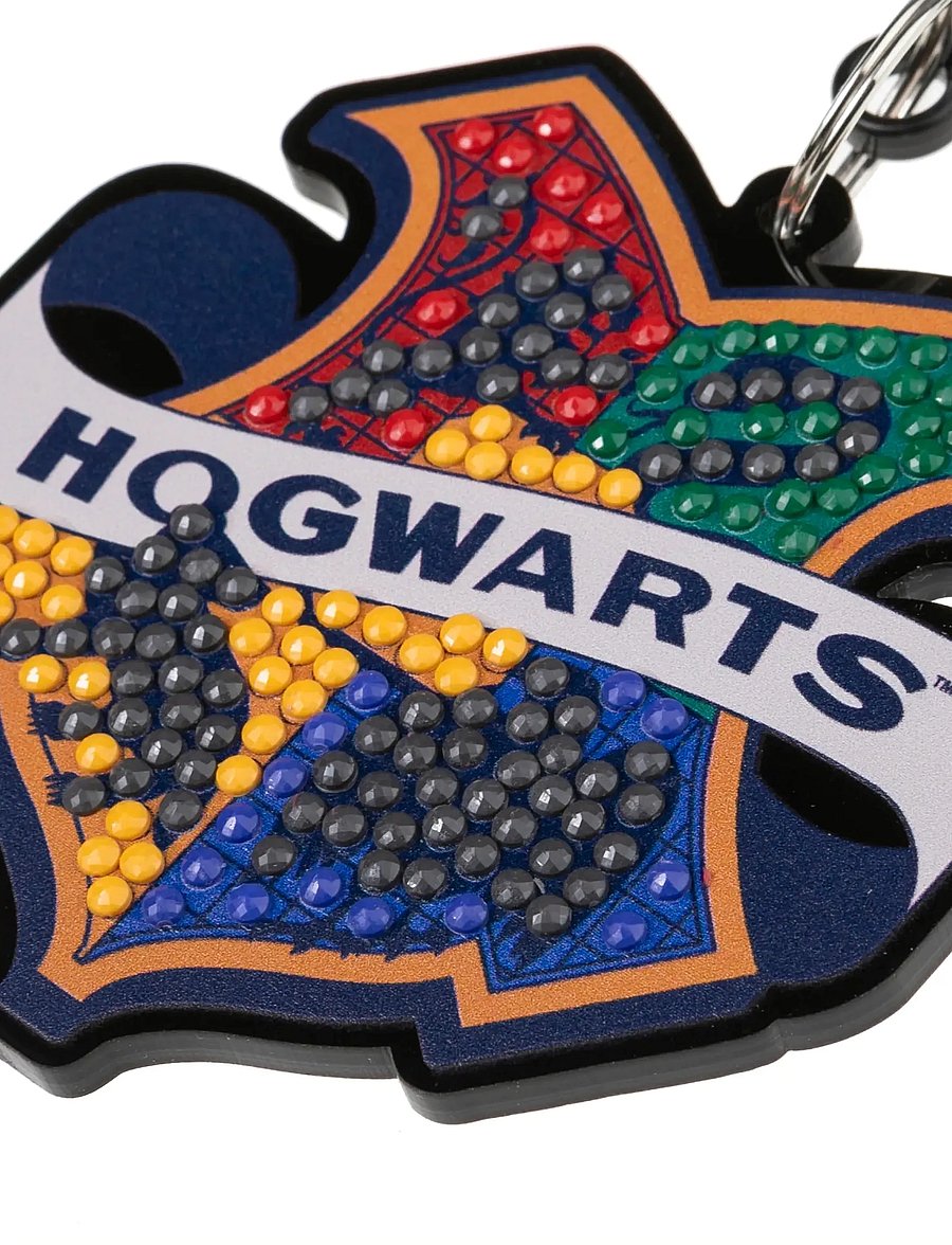 Crystal Art - Hogwarts Badge, Crystal Art Bag Charms - pysselset - black - 2