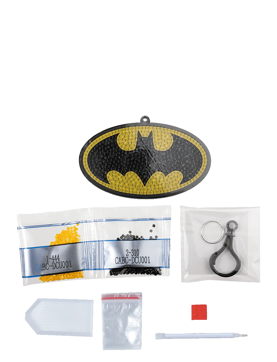 Crystal Art - Batman, Crystal Art Bag Charms - askartelusetit - black - 1