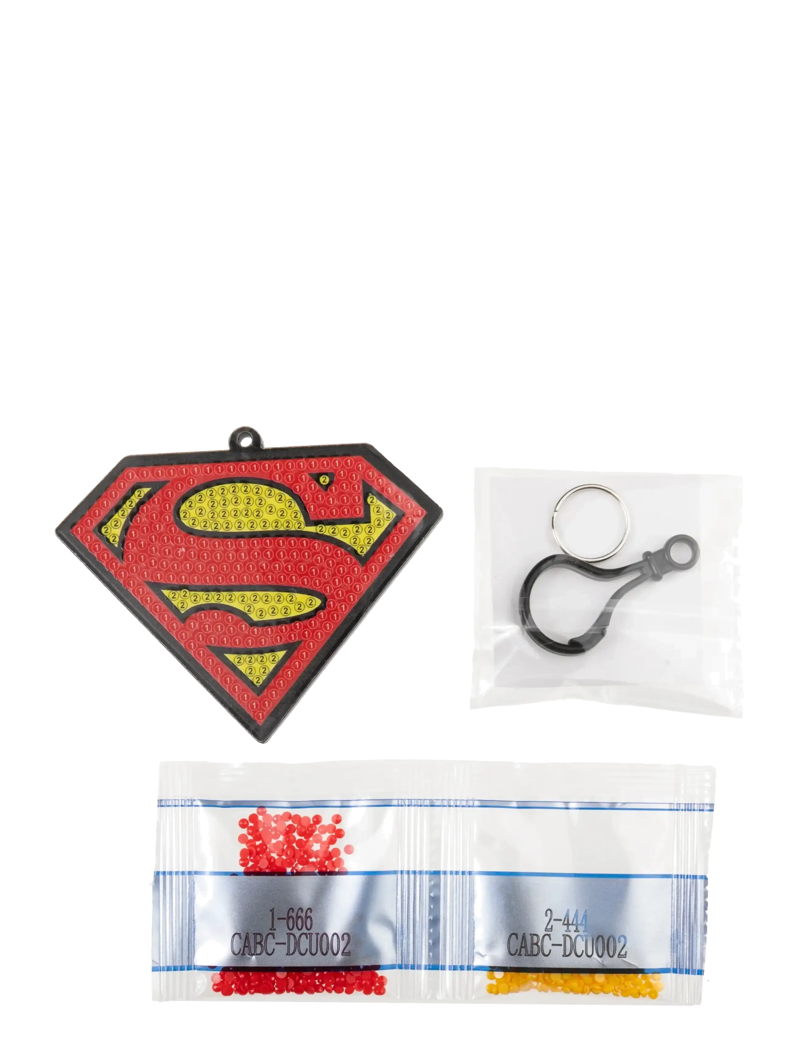Crystal Art - Superman, Crystal Art Bag Charms - kreasæt - red - 1