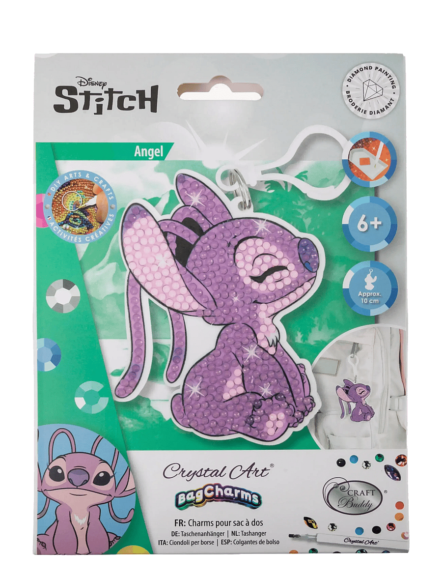 Crystal Art - Angel, Crystal Art Bag Charms - kreasæt - purple - 1