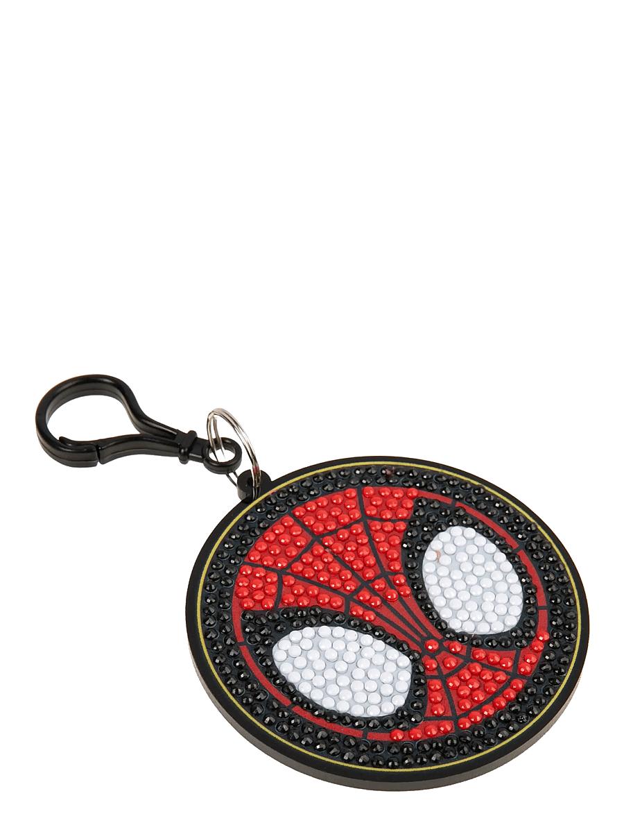 Crystal Art - Spider-Man, Crystal Art Bag Charms - askartelusetit - red - 1