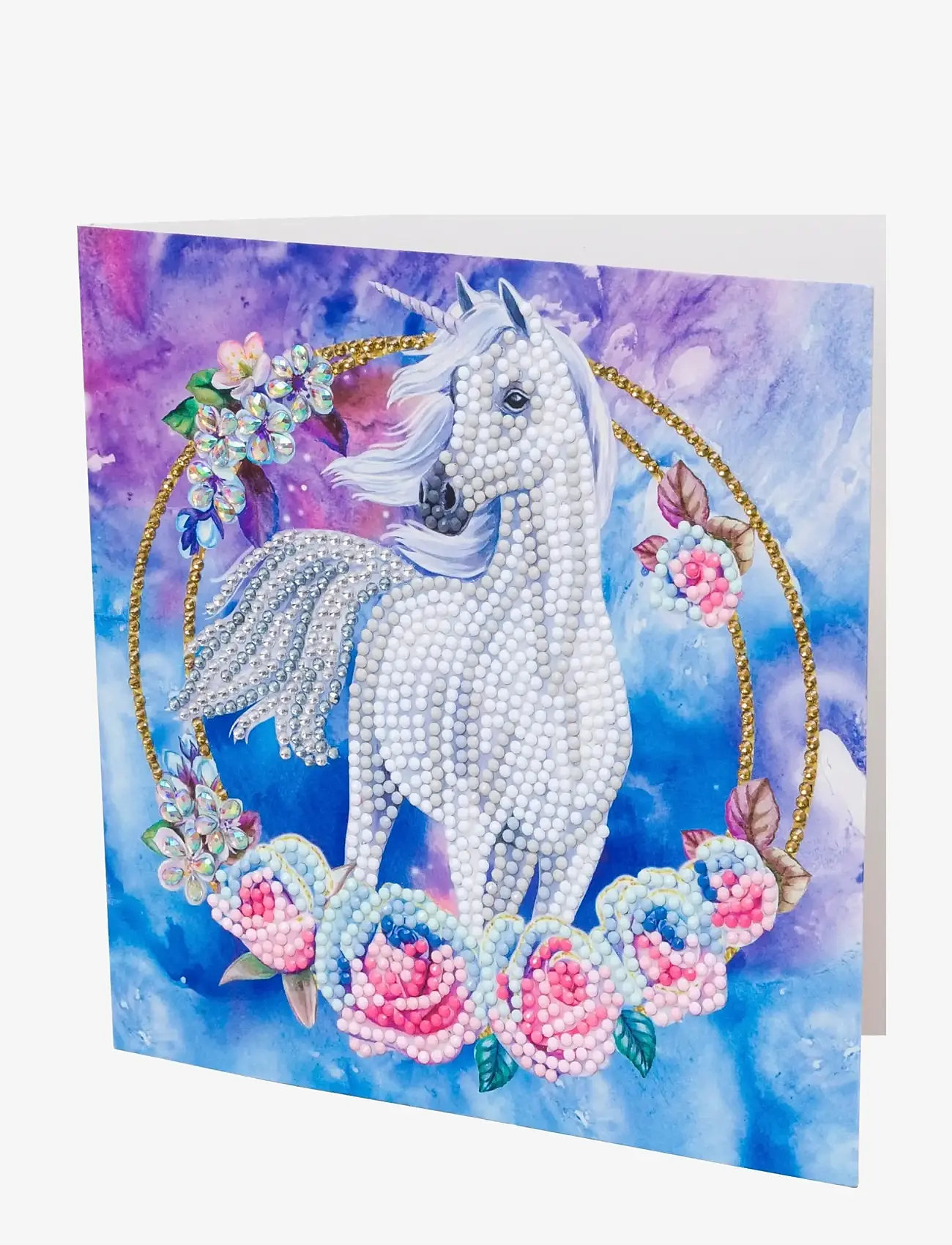 Crystal Art - Unicorn Garland, Crystal Art Card Kit - pysselset - white - 0