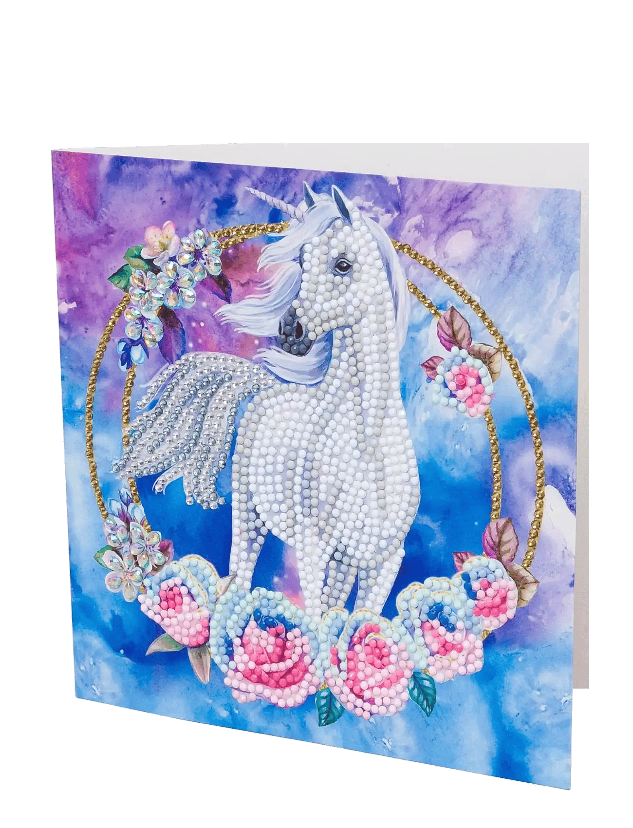 Unicorn Garland, Crystal Art Card Kit
