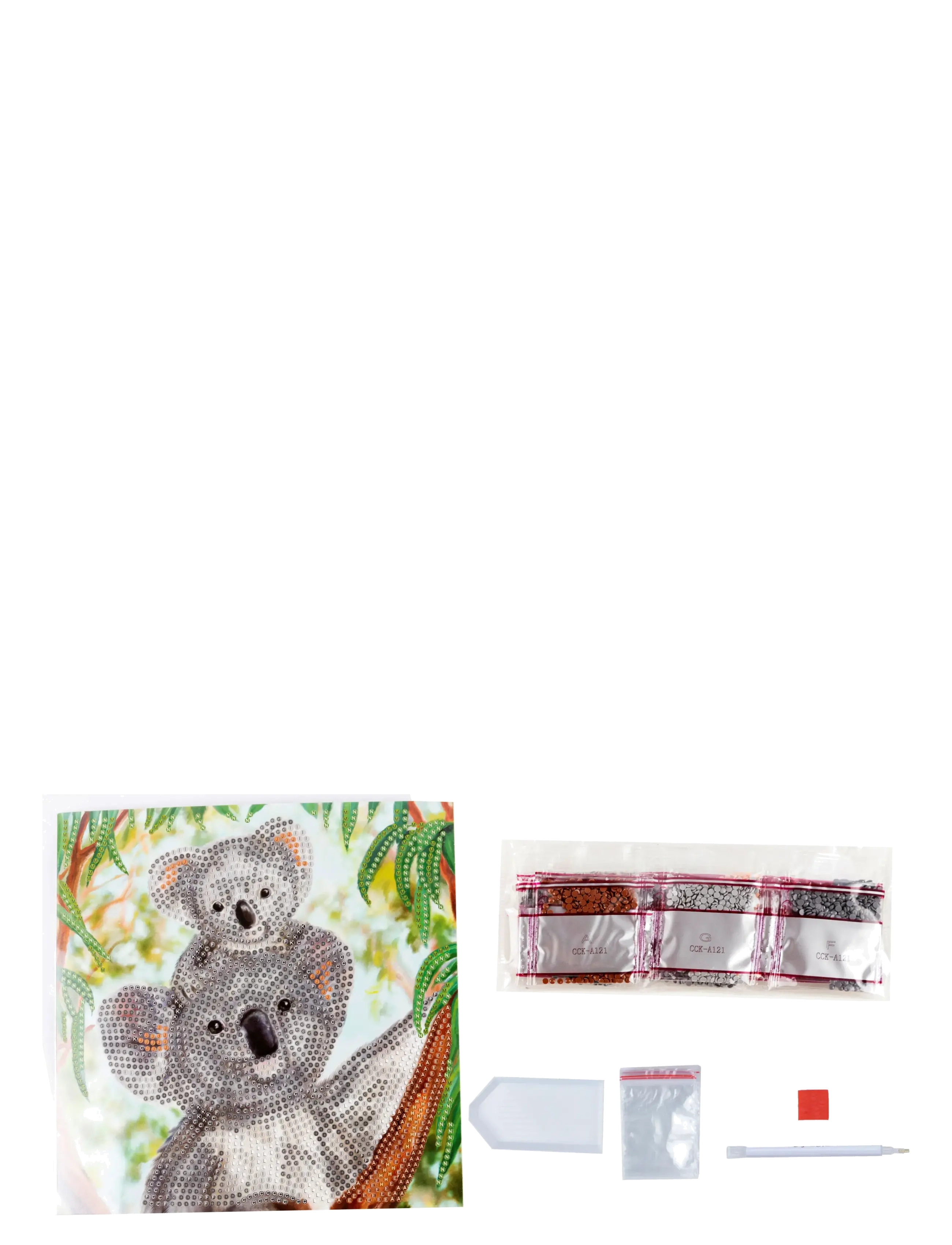 Crystal Art - Baby Koala, Crystal Art Card Kit - kreasæt - grey - 1