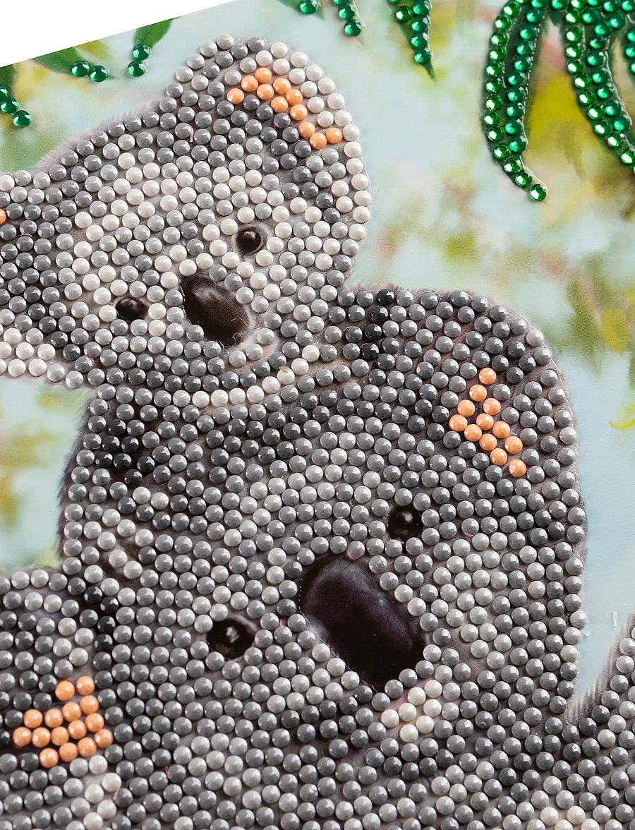 Crystal Art - Baby Koala, Crystal Art Card Kit - föndursett - grey - 2