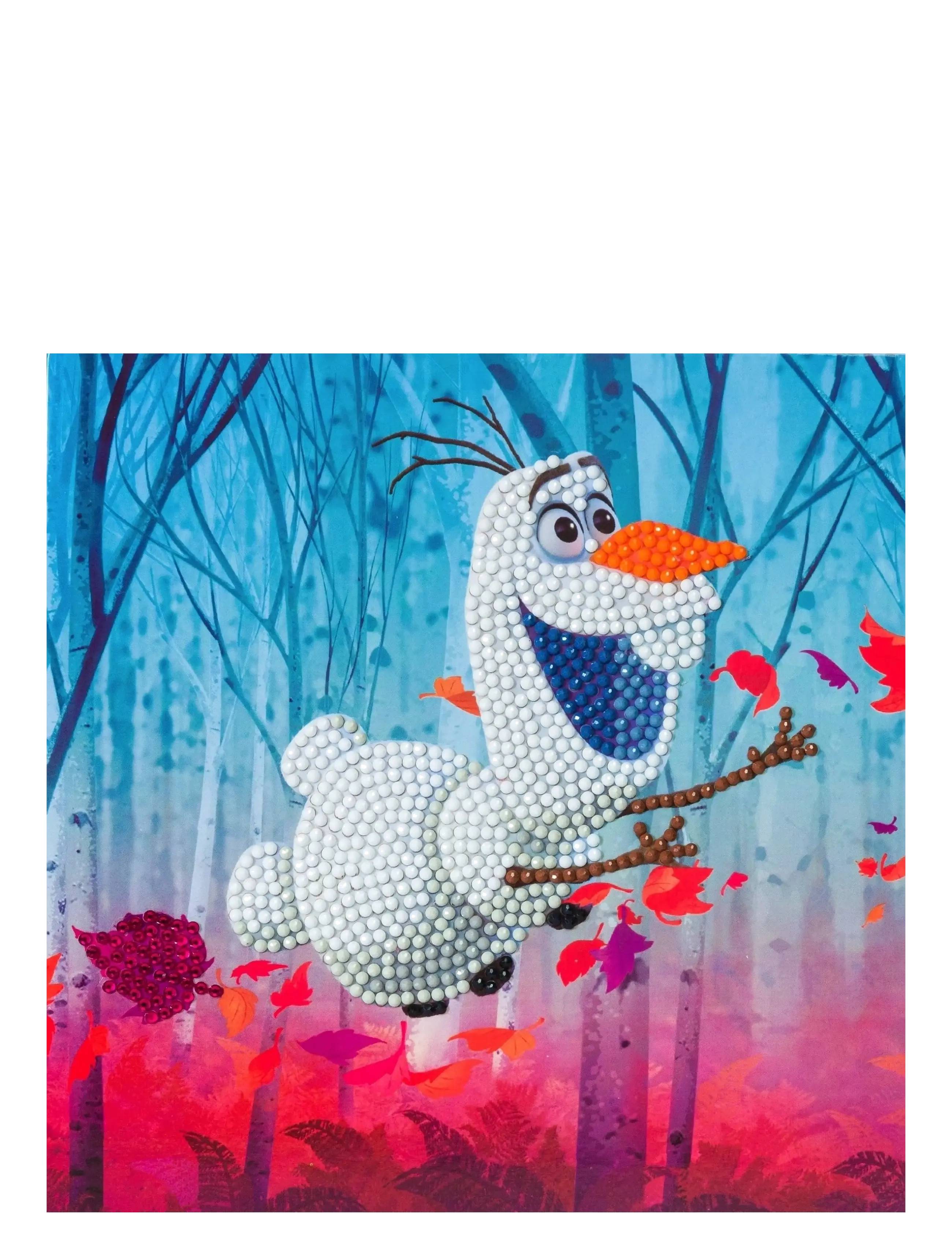 Crystal Art Floating Olaf, Crystal Art Card, Craft Sæt, Blå, Str: ONE SIZE